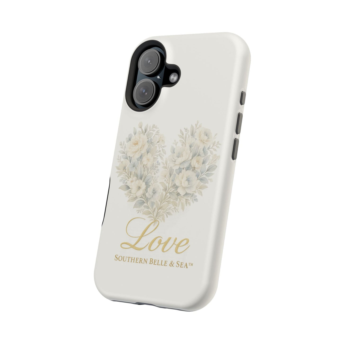 Phone Case — Floral Heart 'Love' Magnetic Impact - Resistant Case - Southern Belle & Sea