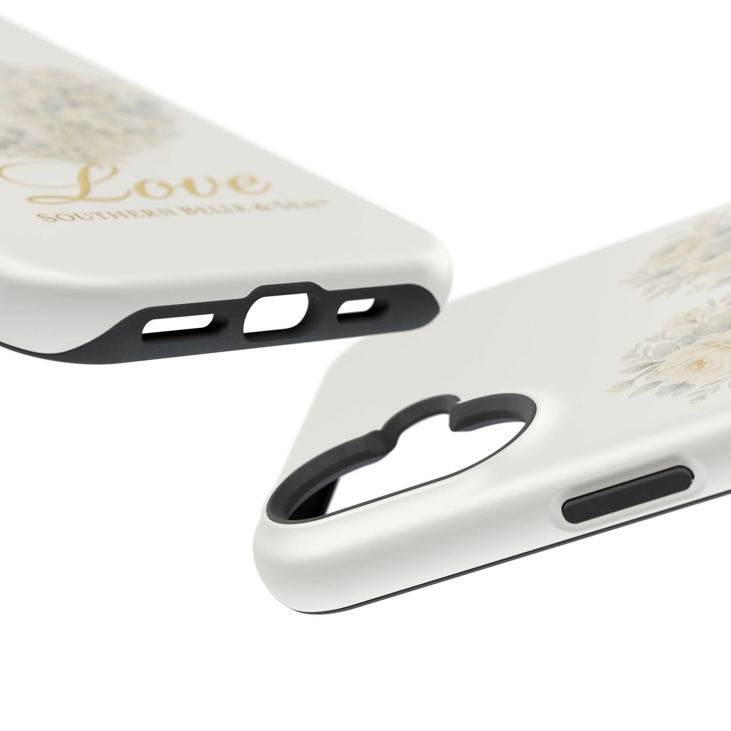 Phone Case — Floral Heart 'Love' Magnetic Impact - Resistant Case - Southern Belle & Sea
