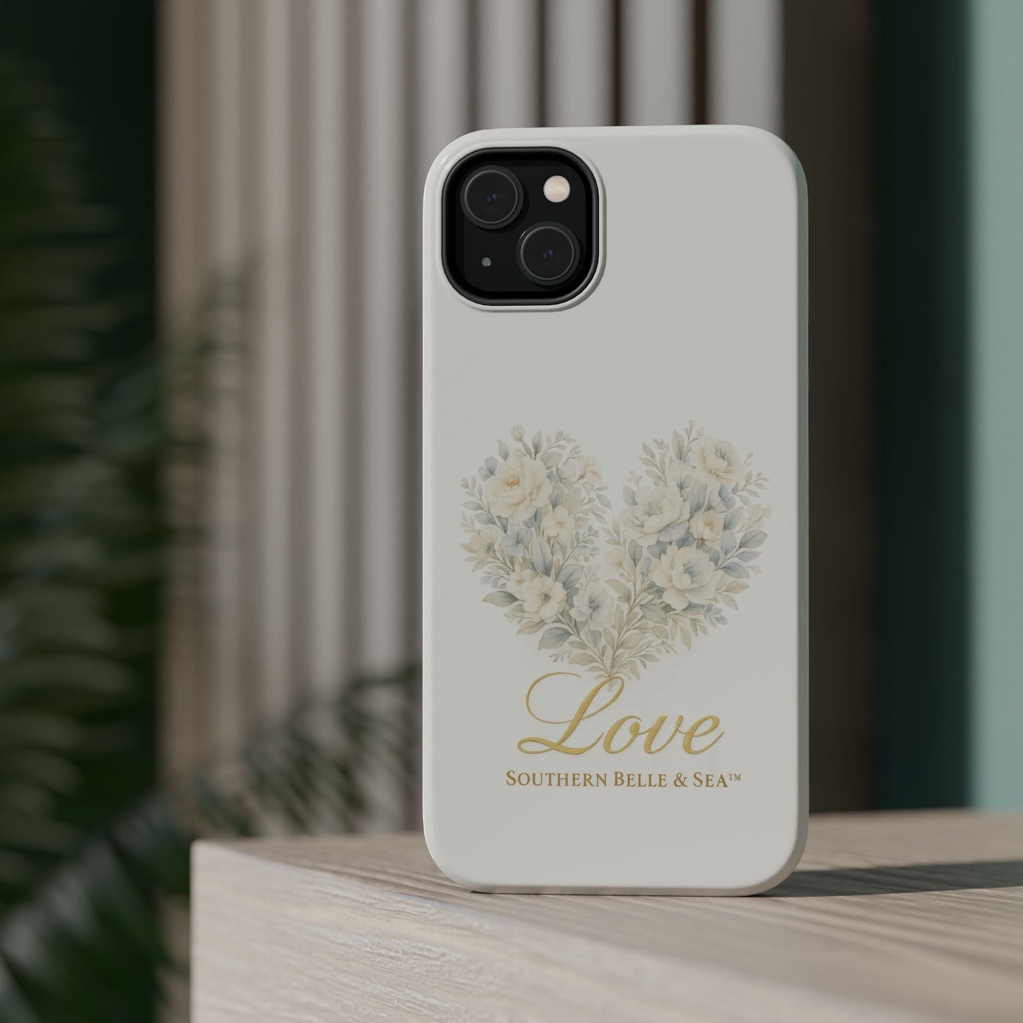 Phone Case — Floral Heart 'Love' Magnetic Impact - Resistant Case - Southern Belle & Sea
