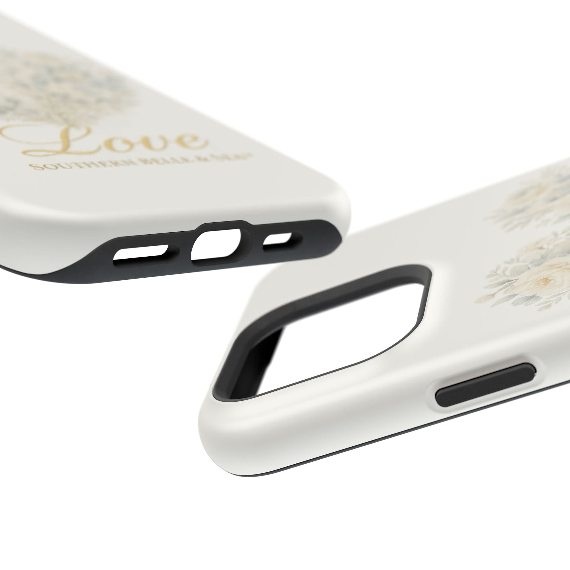 Phone Case — Floral Heart 'Love' Magnetic Impact - Resistant Case - Southern Belle & Sea