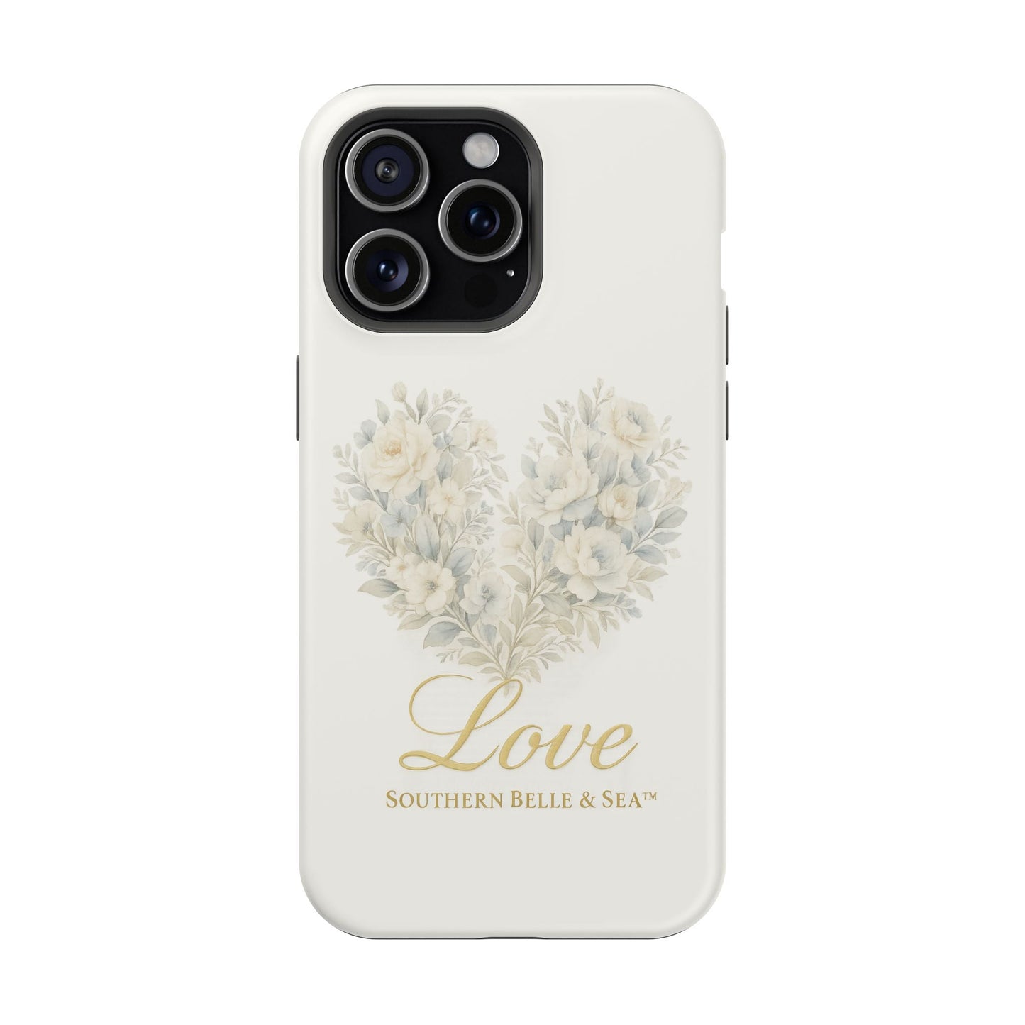 Phone Case — Floral Heart 'Love' Magnetic Impact - Resistant Case - Southern Belle & Sea