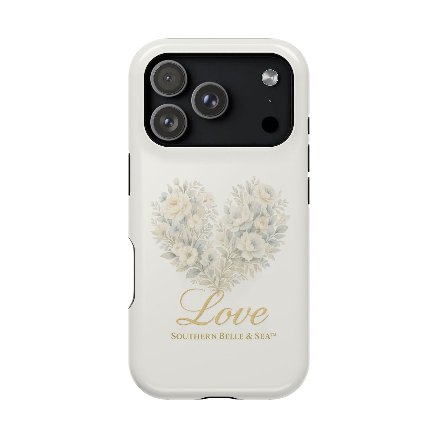 Phone Case — Floral Heart 'Love' Magnetic Impact - Resistant Case - Southern Belle & Sea
