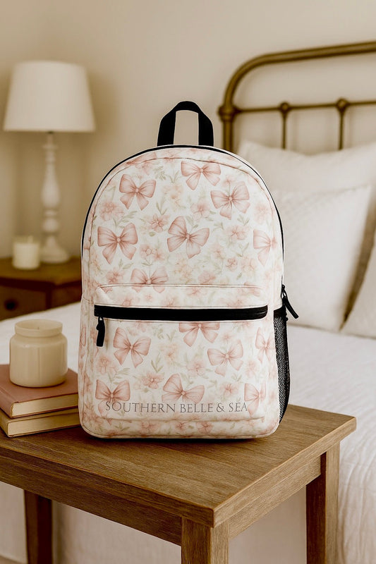 Pink Bow Backpack | Southern Belle & Sea™ - Southern Belle & Sea