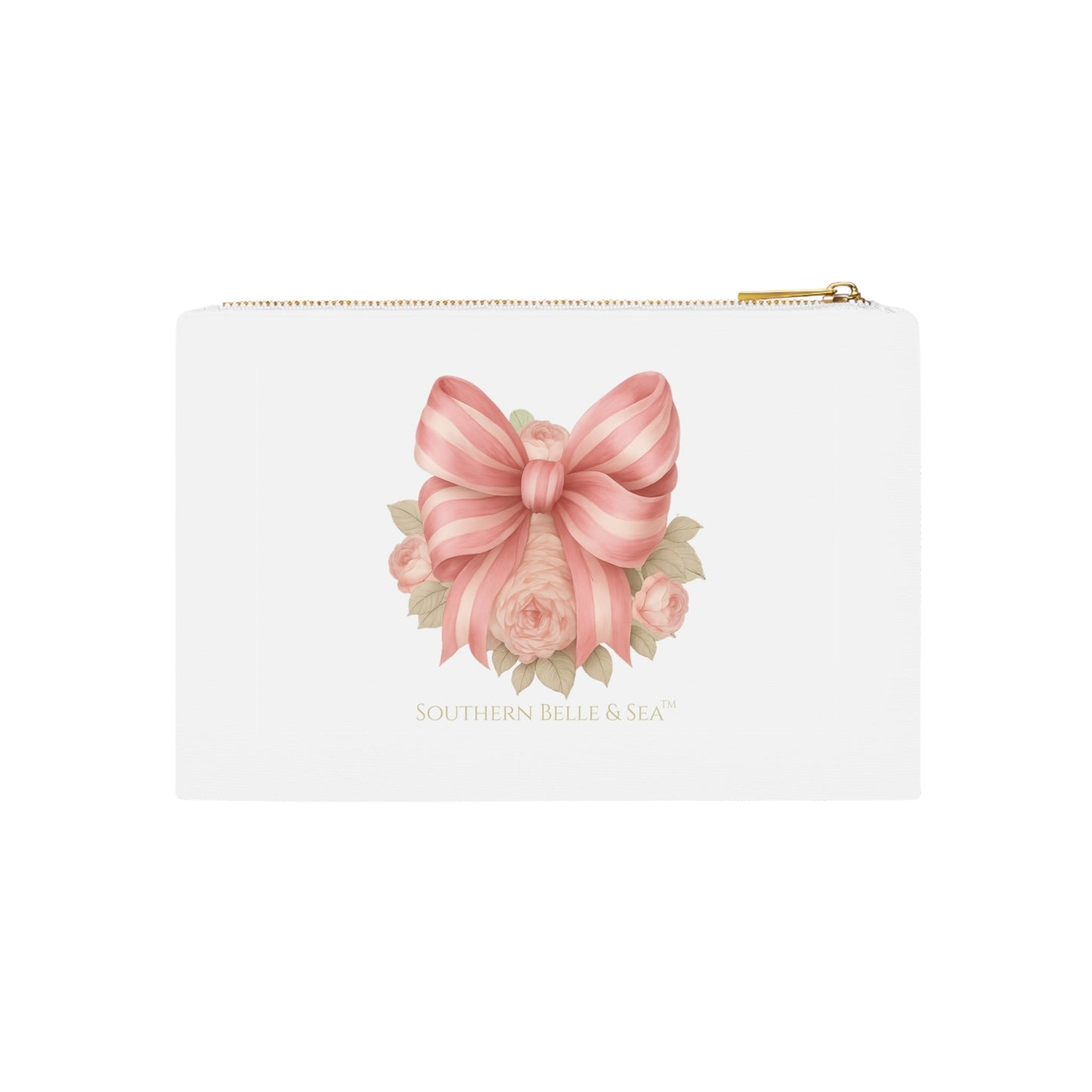 Pink Bow — Cosmetic Bag | Southern Belle & Sea™ - Southern Belle & Sea