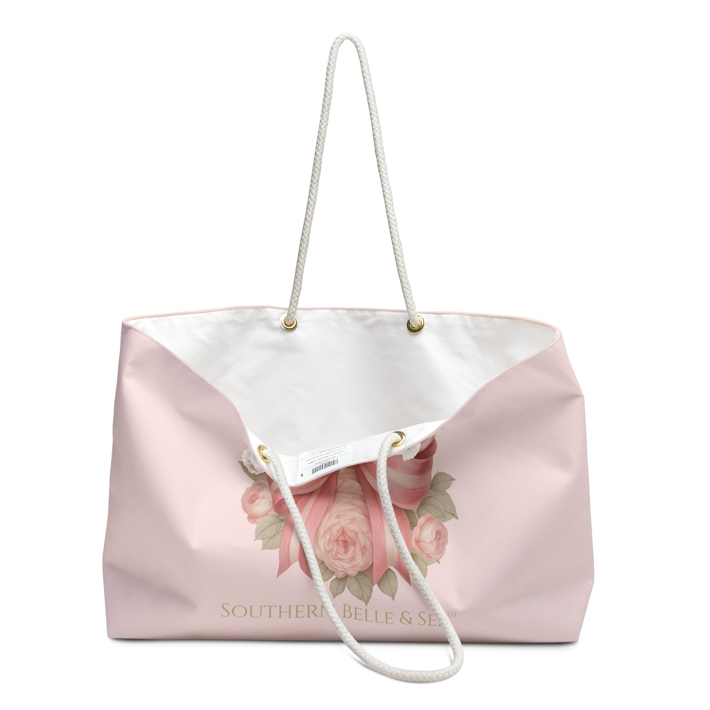 Pink Bow floral Weekender Tote | Southern Belle & Sea™ - Southern Belle & Sea