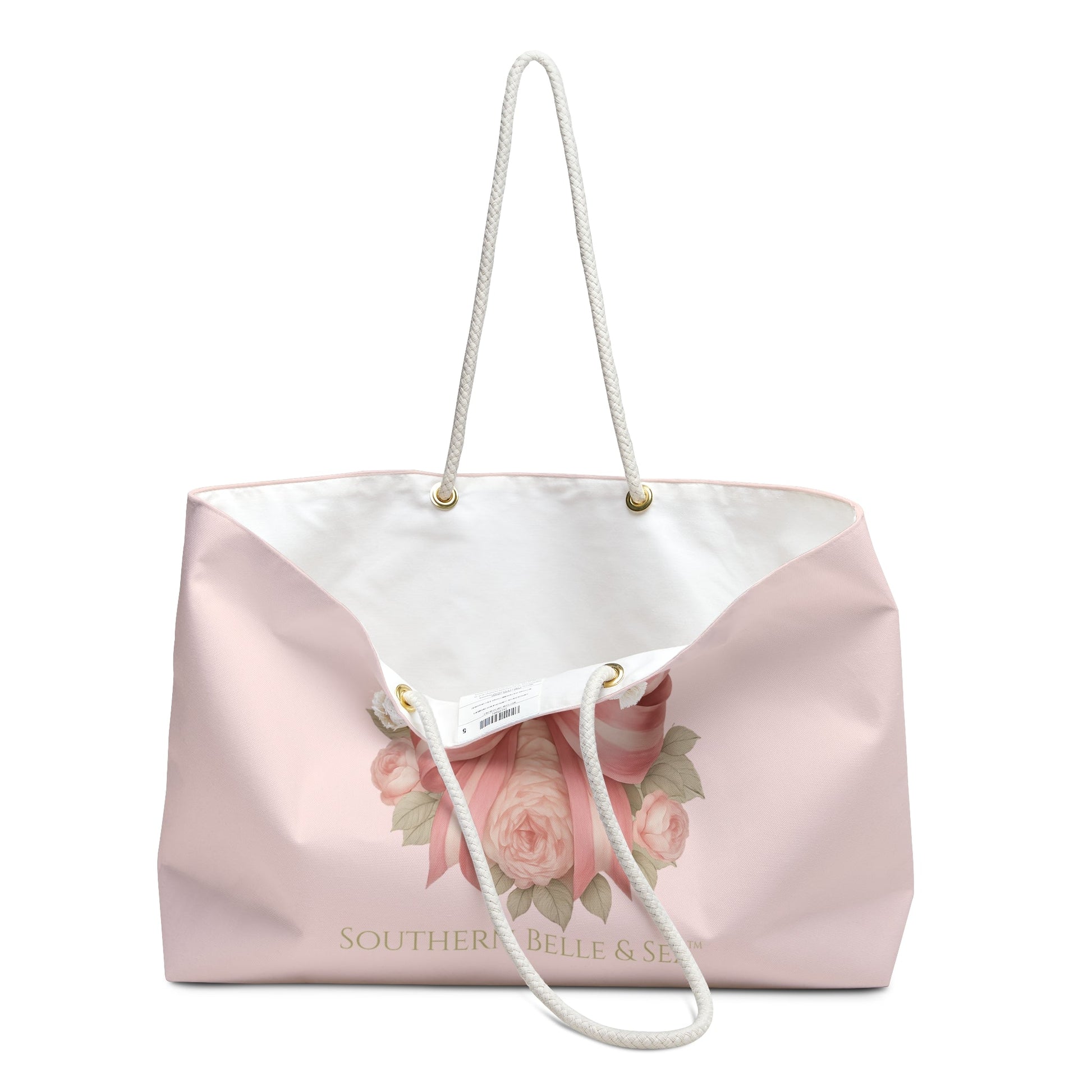 Pink Bow floral Weekender Tote | Southern Belle & Sea™ - Southern Belle & Sea