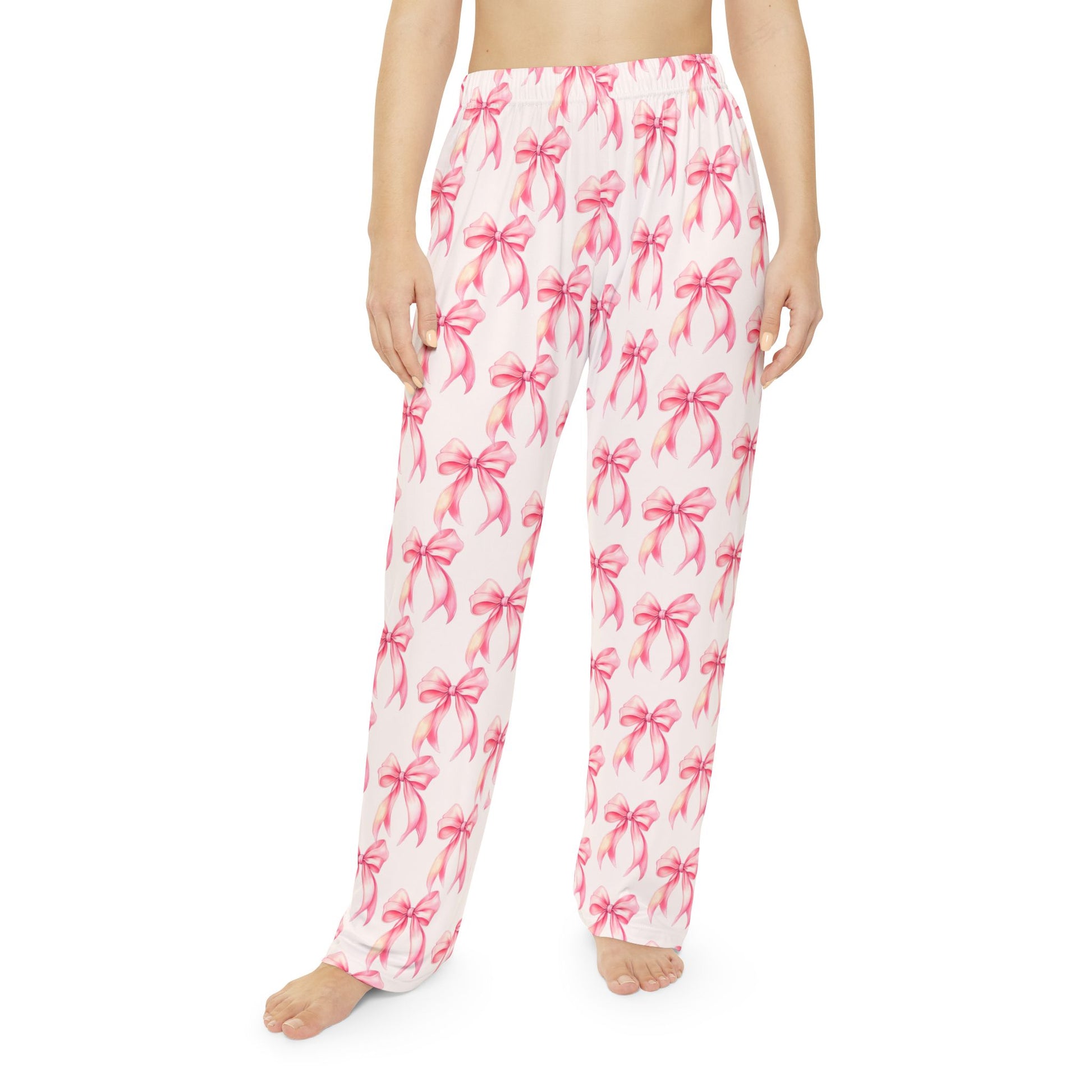 Southern Belle & Sea™ Pink Bow Lounge Pants styled with matching Pink Bow Zip Hoodie, cozy loungewear set