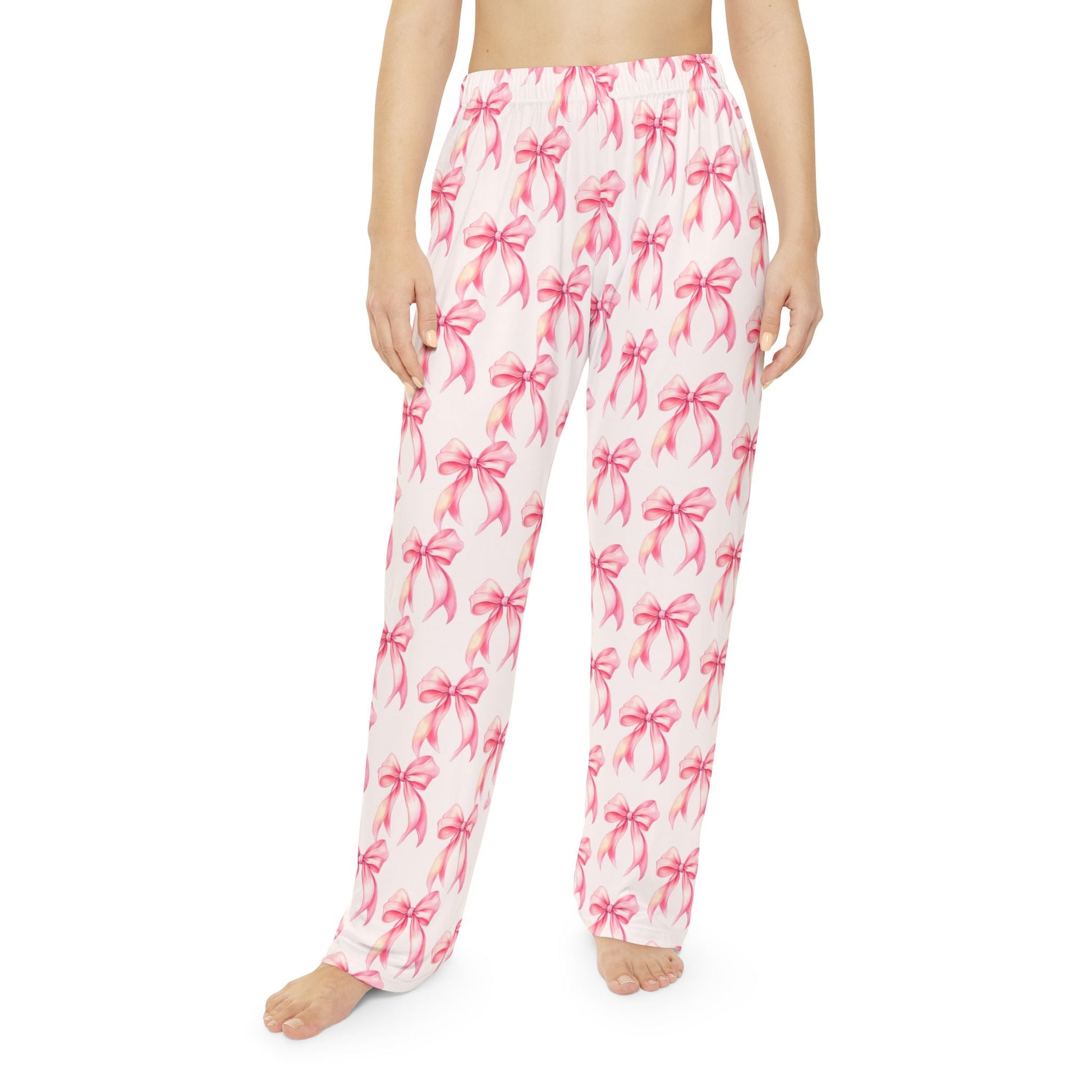 Pink Bow Lounge Pants (Women’s Pajamas) | Southern Belle & Sea™ - Southern Belle & Sea