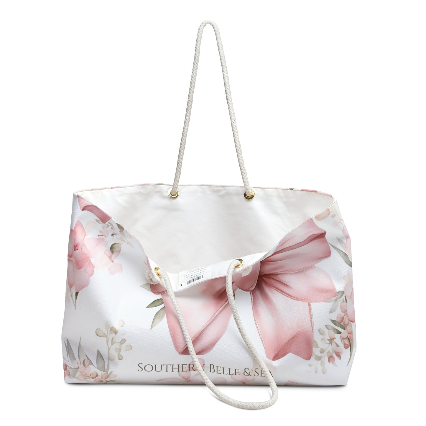 Pink Bows Elegance Weekender Tote Bag | Southern Belle & Sea™ - Southern Belle & Sea