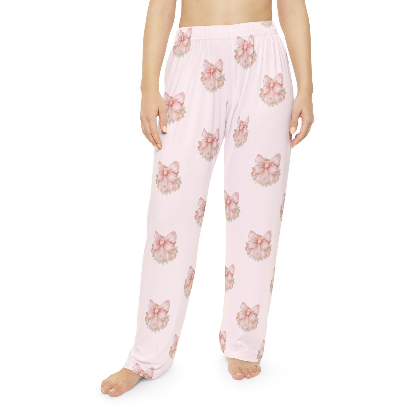 Pink Floral Bow Lounge Pants | Southern Belle & Sea™ - Southern Belle & Sea