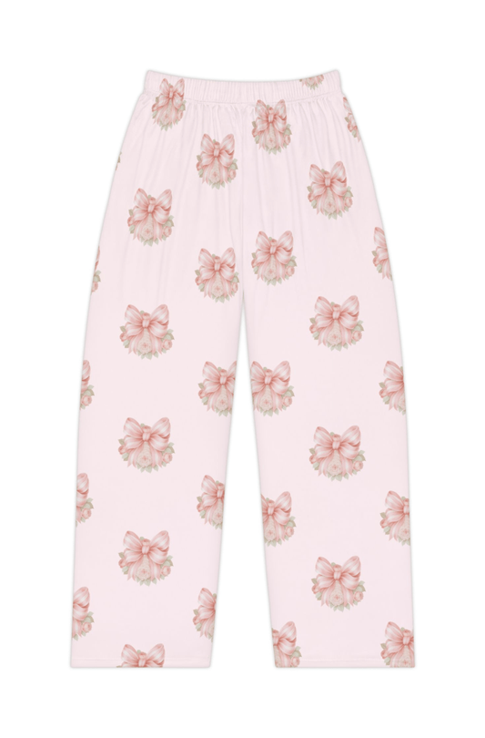 Pink Floral Bow Lounge Pants | Southern Belle & Sea™ - Southern Belle & Sea