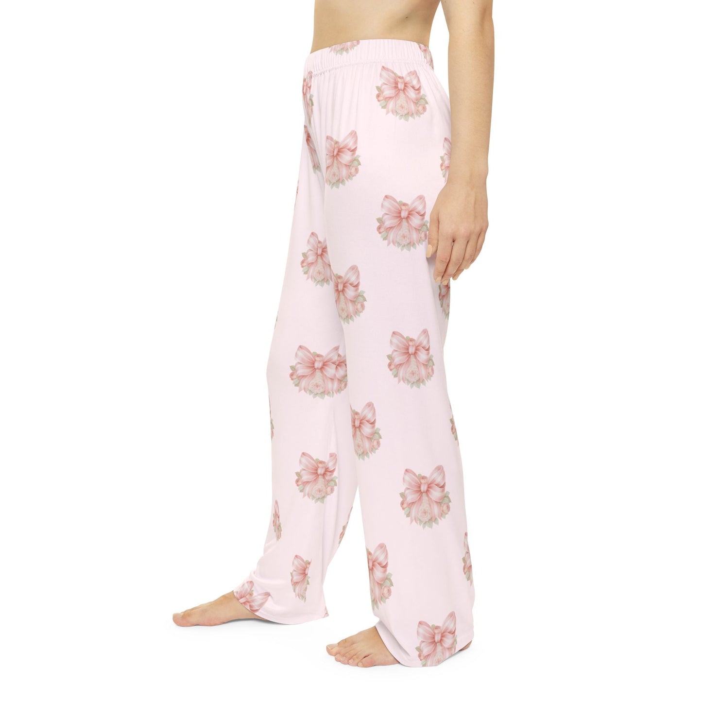 Pink Floral Bow Lounge Pants | Southern Belle & Sea™ - Southern Belle & Sea