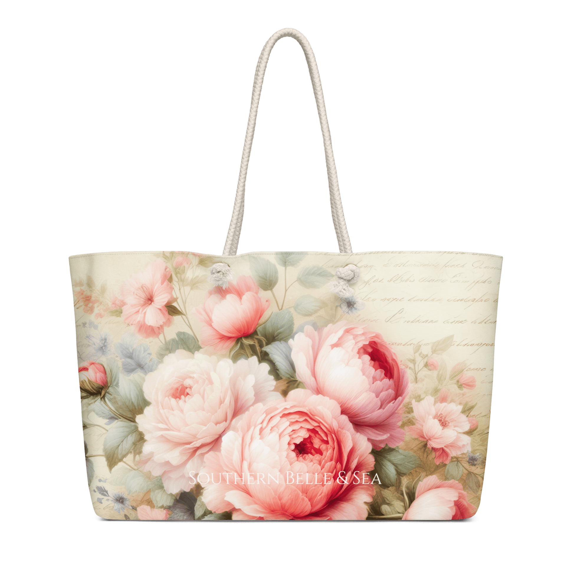 Pink Peonies Weekender Bag | Southern Belle & Sea™ - Southern Belle & Sea