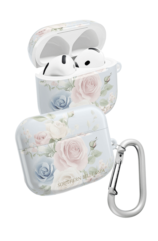 Rachel Grace — Blue Floral AirPods Case | Southern Belle & Sea™ - Southern Belle & Sea
