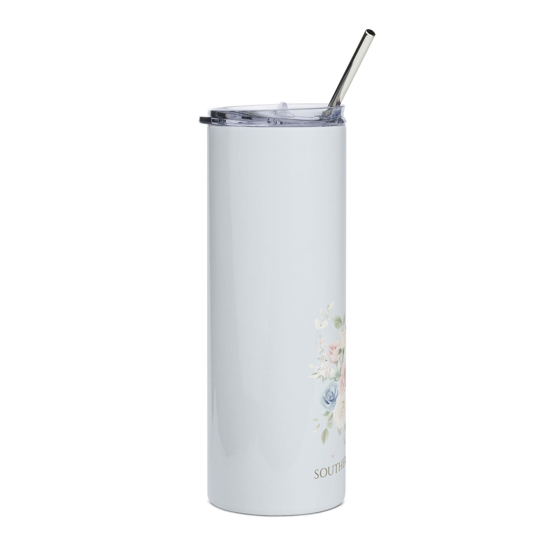 Rachel Grace Floral Stainless Steel Tumbler (20 oz) — Rachel Grace Collection | Southern Belle & Sea™ - Southern Belle & Sea