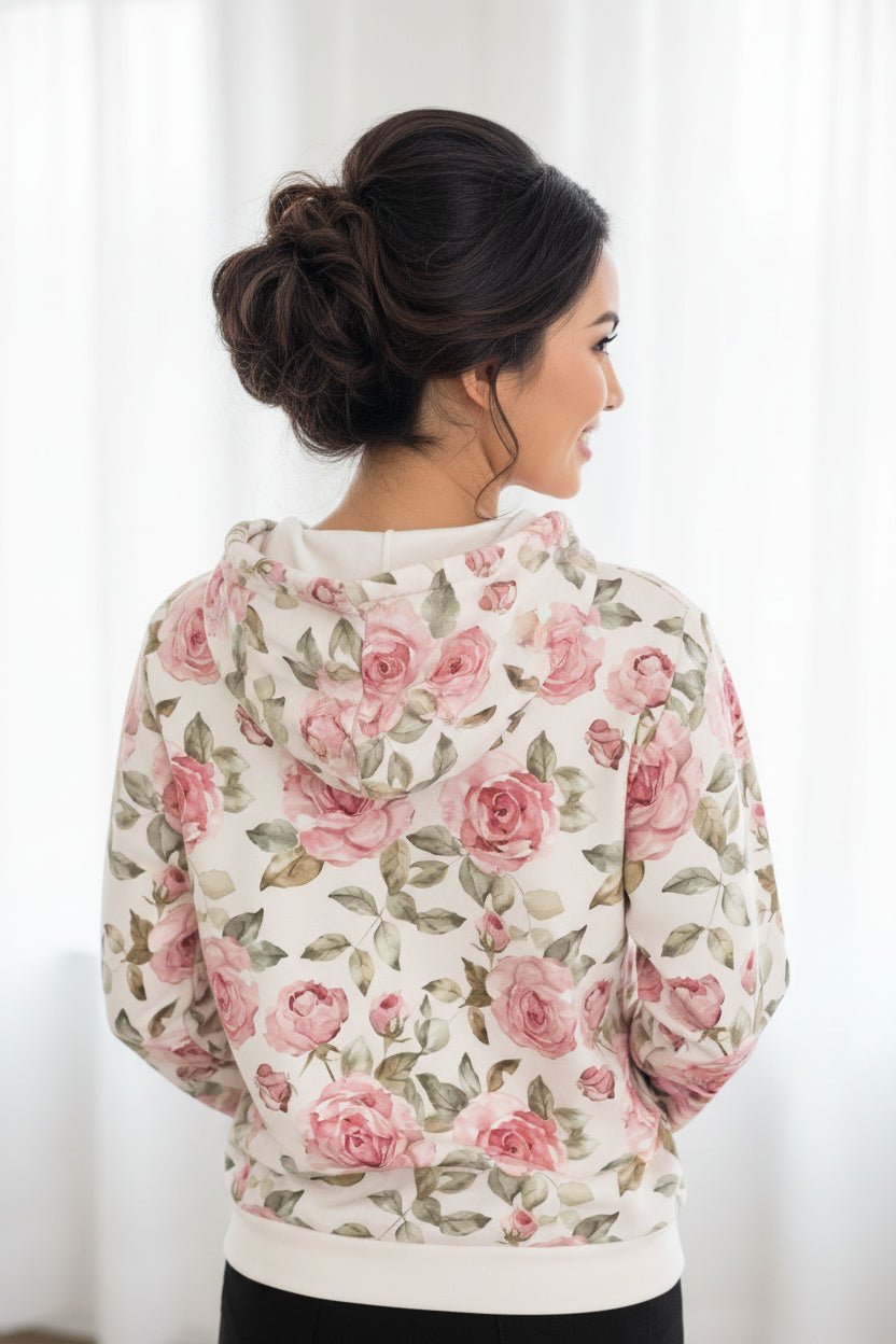 Restored in Bloom — Floral Zip Hoodie | Southern Belle & Sea™ - Southern Belle & Sea