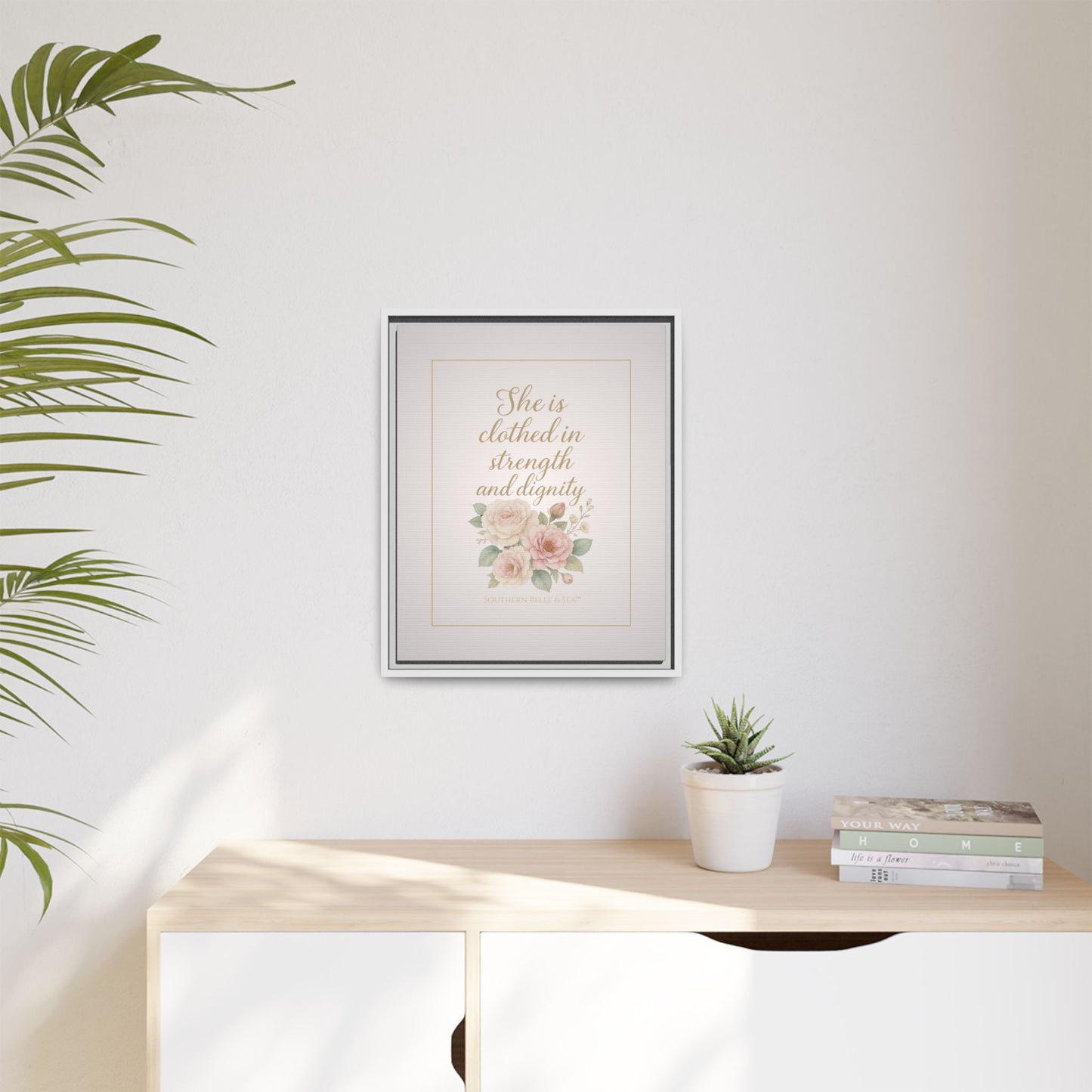 She Is Clothed in Strength & Dignity — Limited Edition Framed Canvas Wall Art | Southern Belle & Sea™ - Southern Belle & Sea