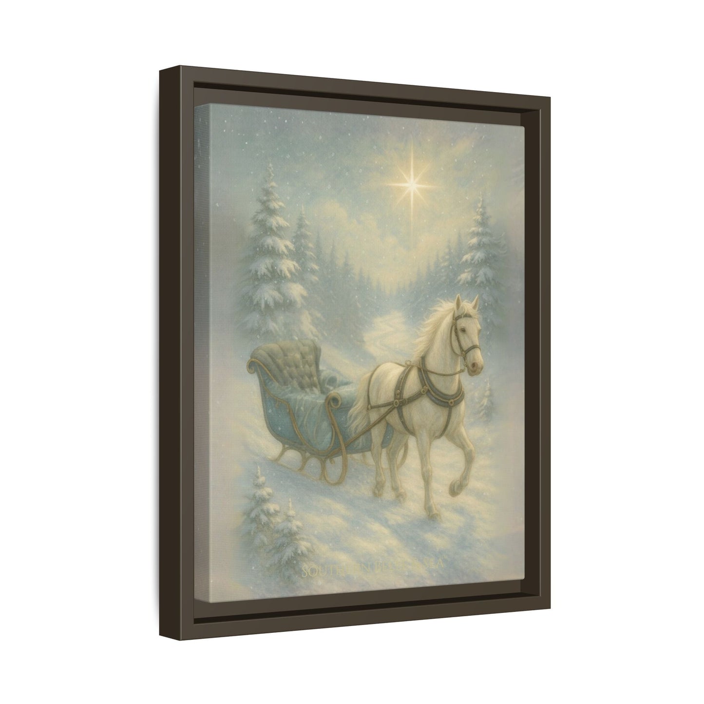 Sleigh in the Snow with the North Star — Winter Grace Fine Art Series | Southern Belle & Sea™ - Southern Belle & Sea
