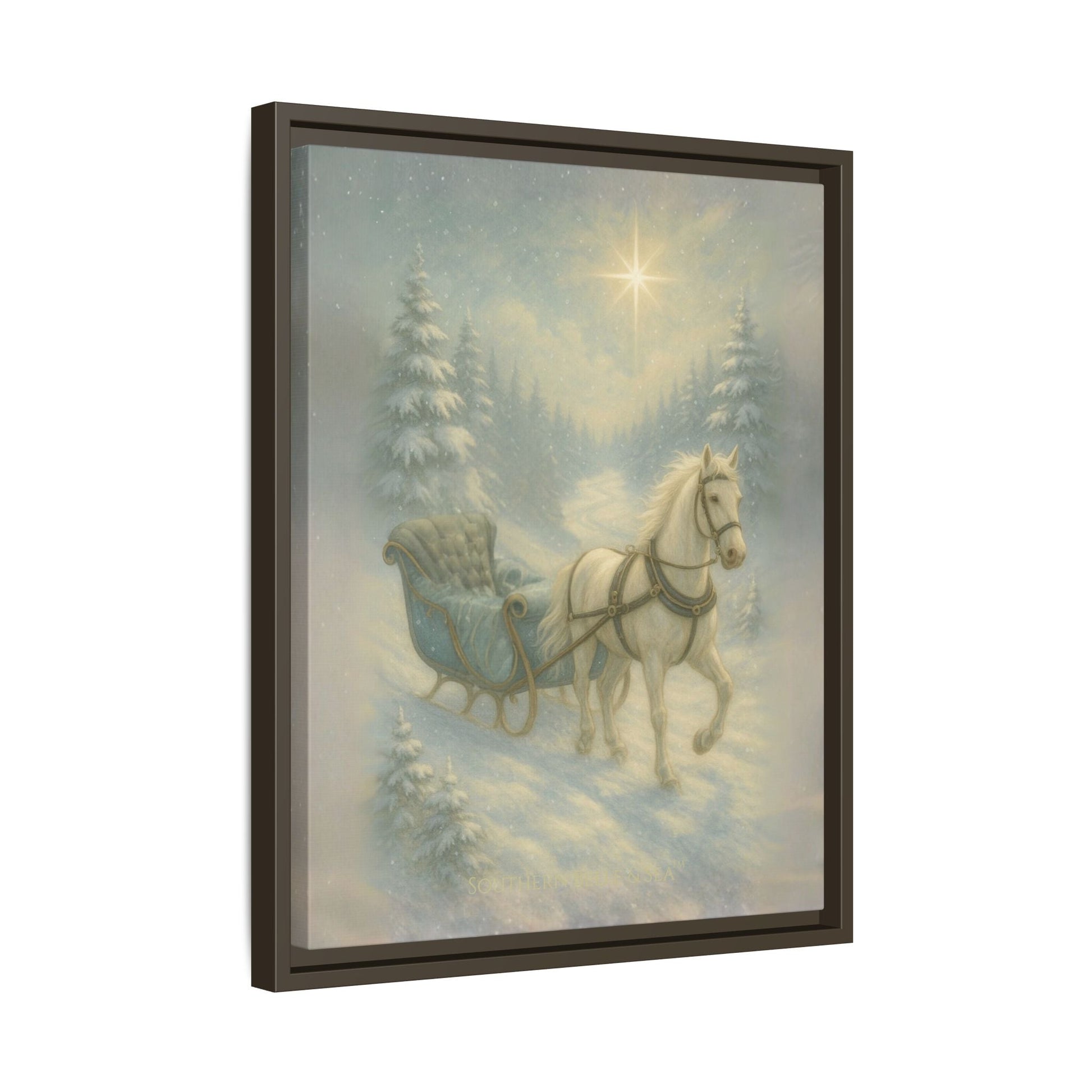 Sleigh in the Snow with the North Star — Winter Grace Fine Art Series | Southern Belle & Sea™ - Southern Belle & Sea