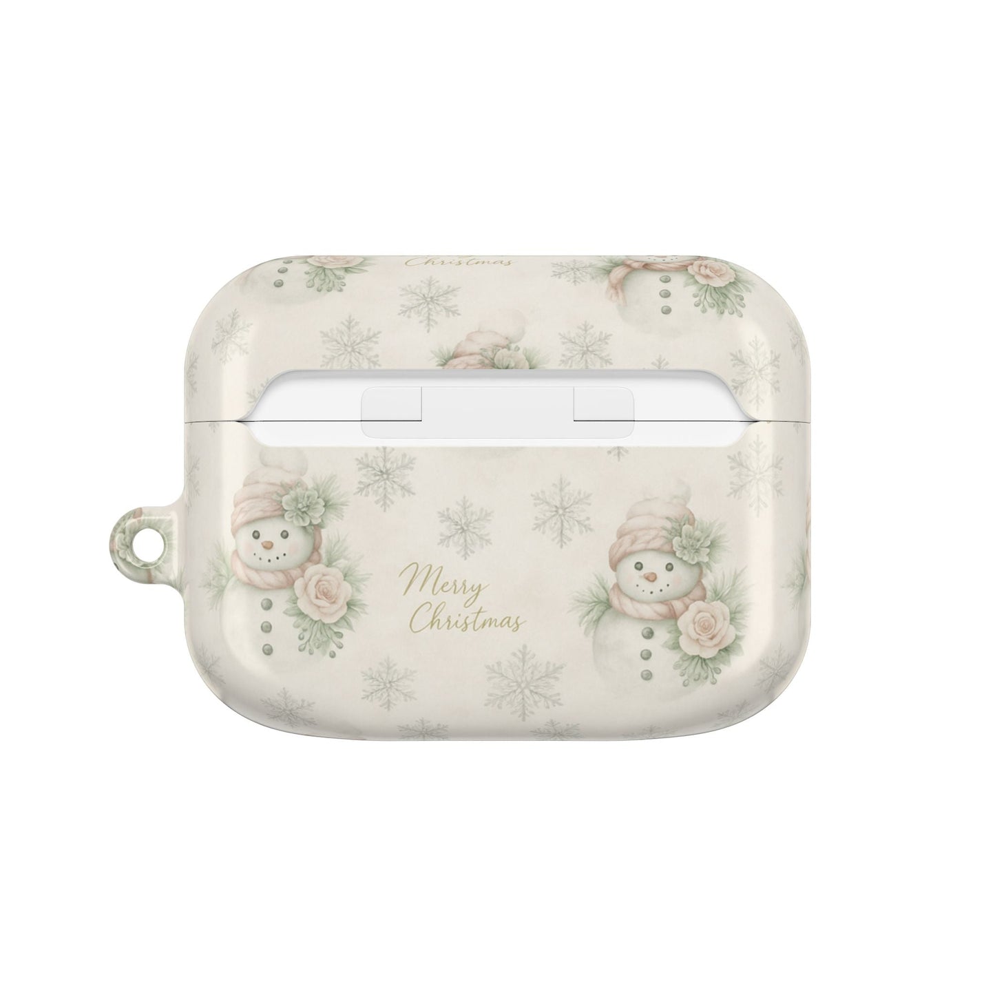 Snowman Christmas AirPod Case — 'Merry Christmas' Holiday Protective Cover - Southern Belle & Sea