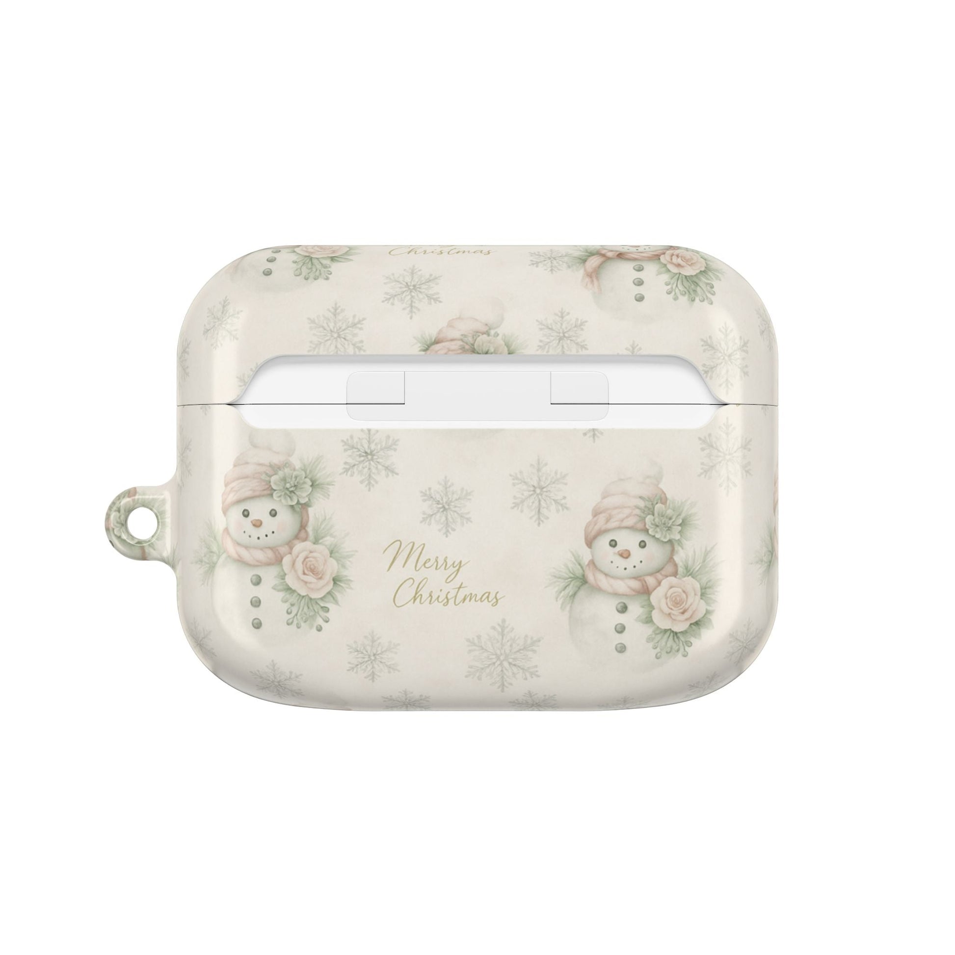 Snowman Christmas AirPod Case — 'Merry Christmas' Holiday Protective Cover - Southern Belle & Sea