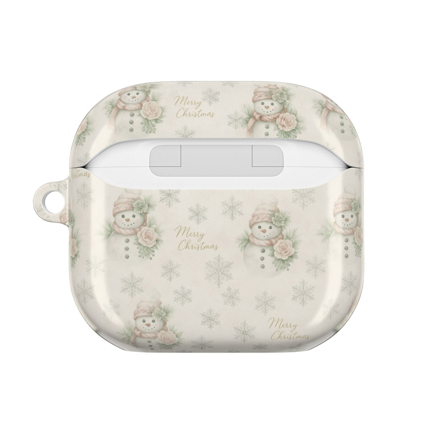 Snowman Christmas AirPod Case — 'Merry Christmas' Holiday Protective Cover - Southern Belle & Sea