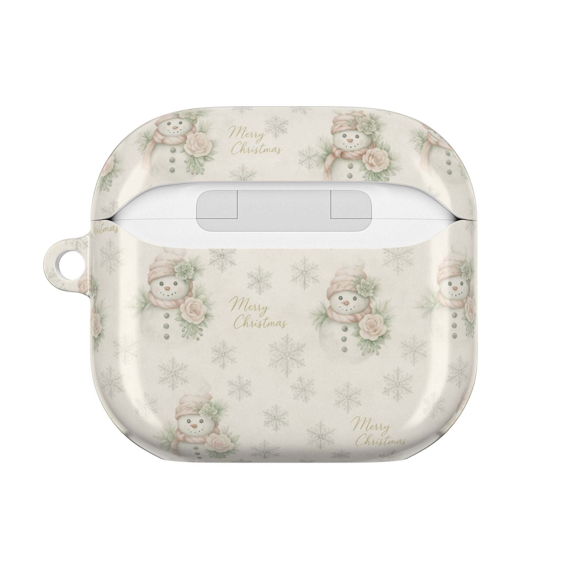 Snowman Christmas AirPod Case — 'Merry Christmas' Holiday Protective Cover - Southern Belle & Sea