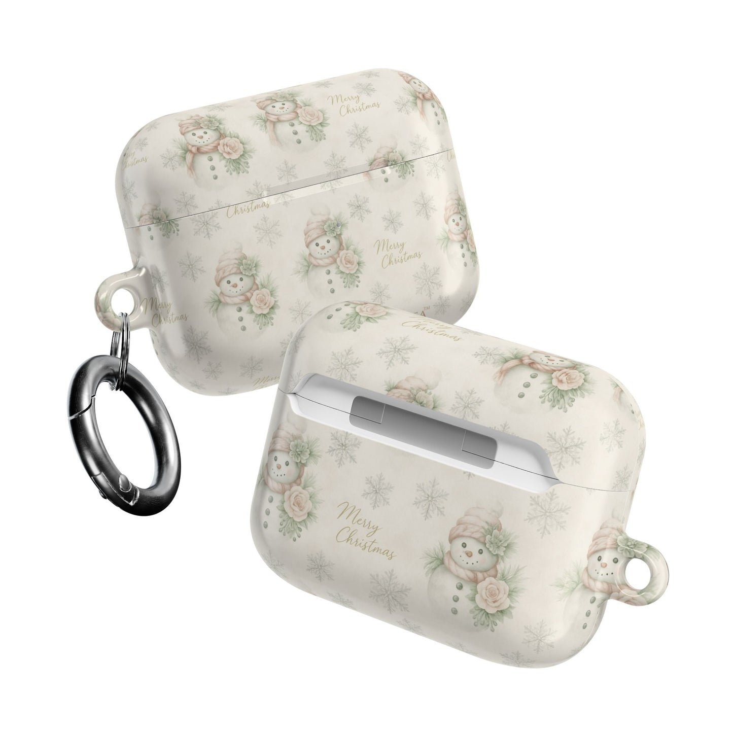Snowman Christmas AirPod Case — 'Merry Christmas' Holiday Protective Cover - Southern Belle & Sea