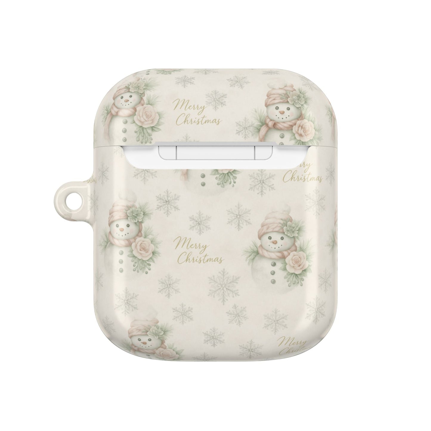 Snowman Christmas AirPod Case — 'Merry Christmas' Holiday Protective Cover - Southern Belle & Sea