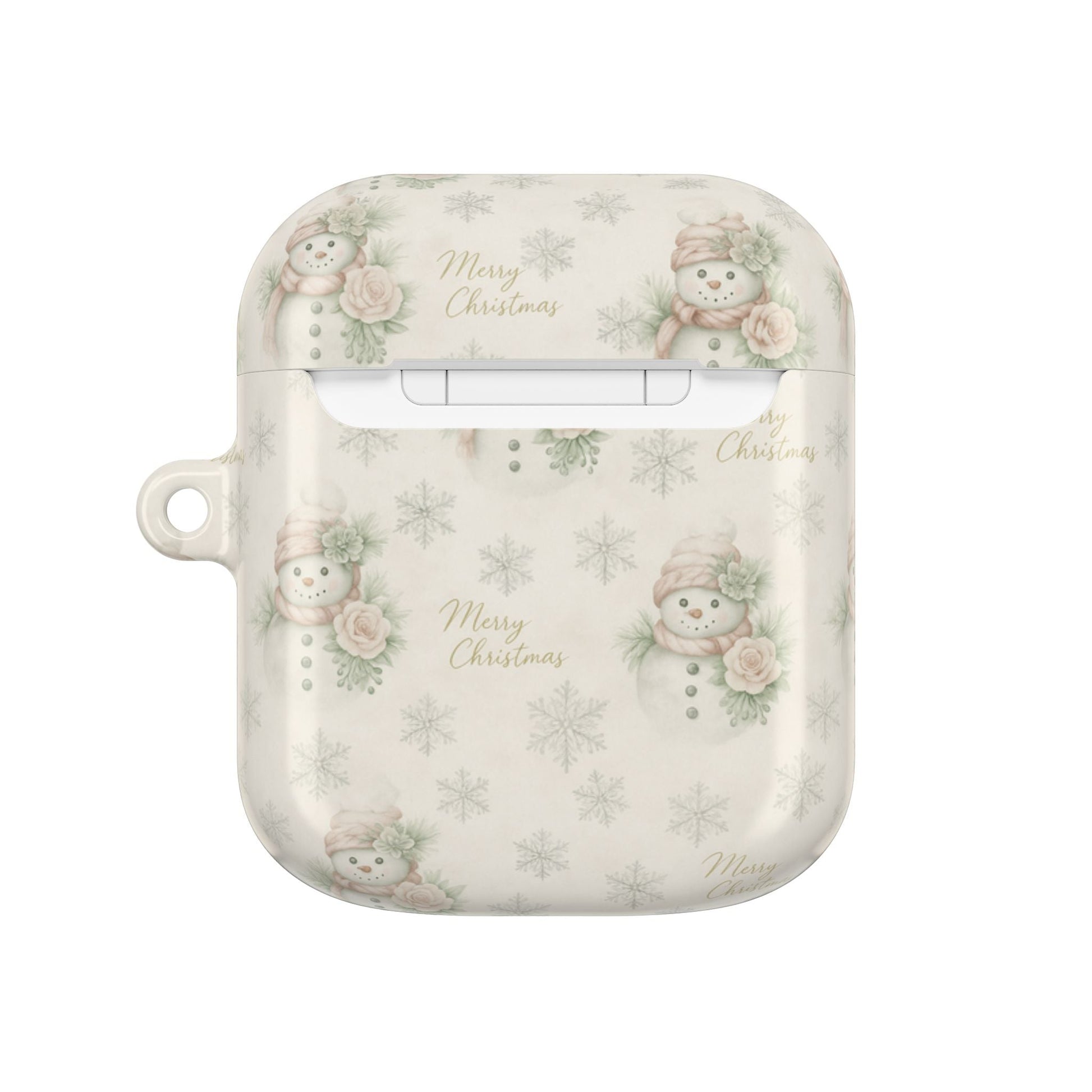 Snowman Christmas AirPod Case — 'Merry Christmas' Holiday Protective Cover - Southern Belle & Sea