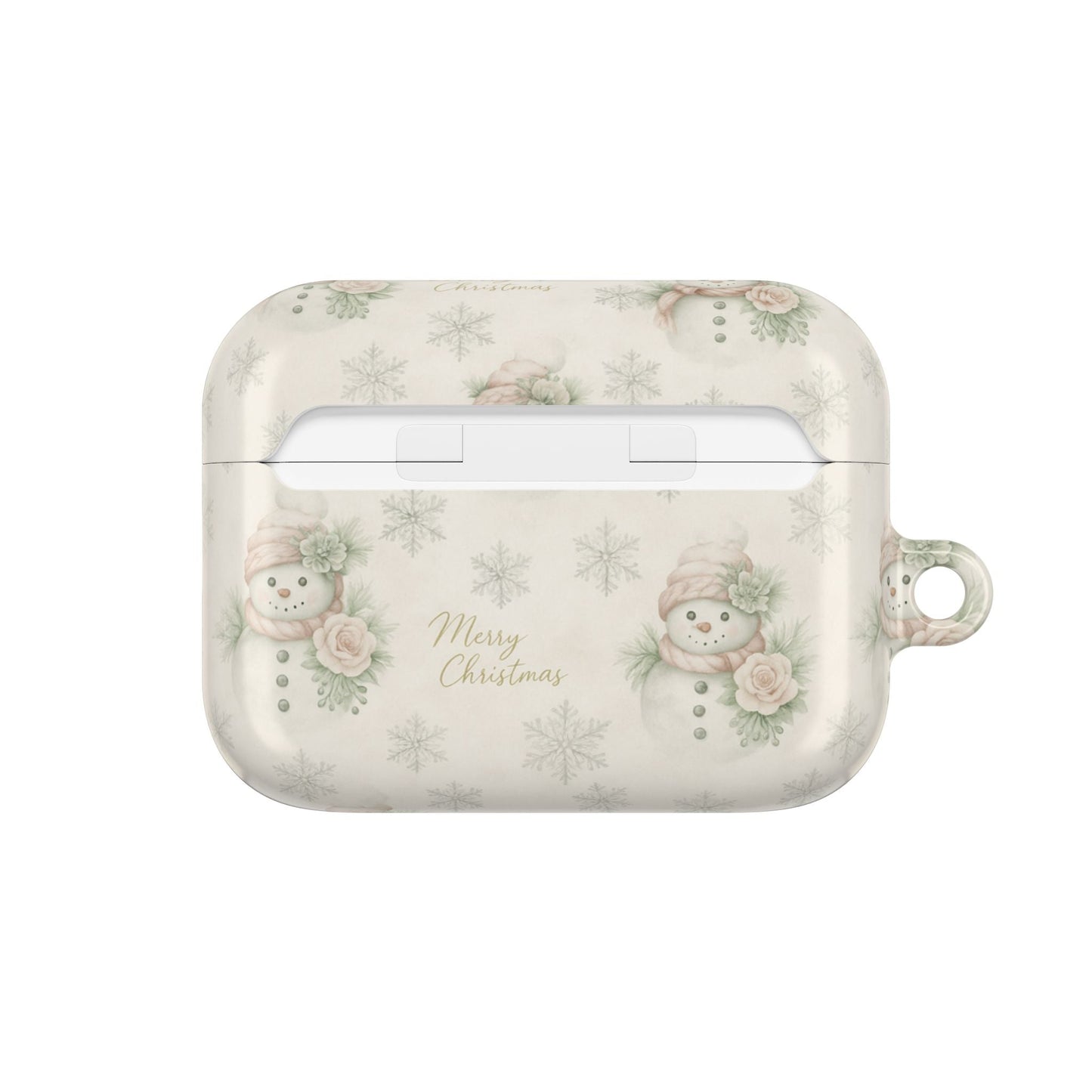 Snowman Christmas AirPod Case — 'Merry Christmas' Holiday Protective Cover - Southern Belle & Sea