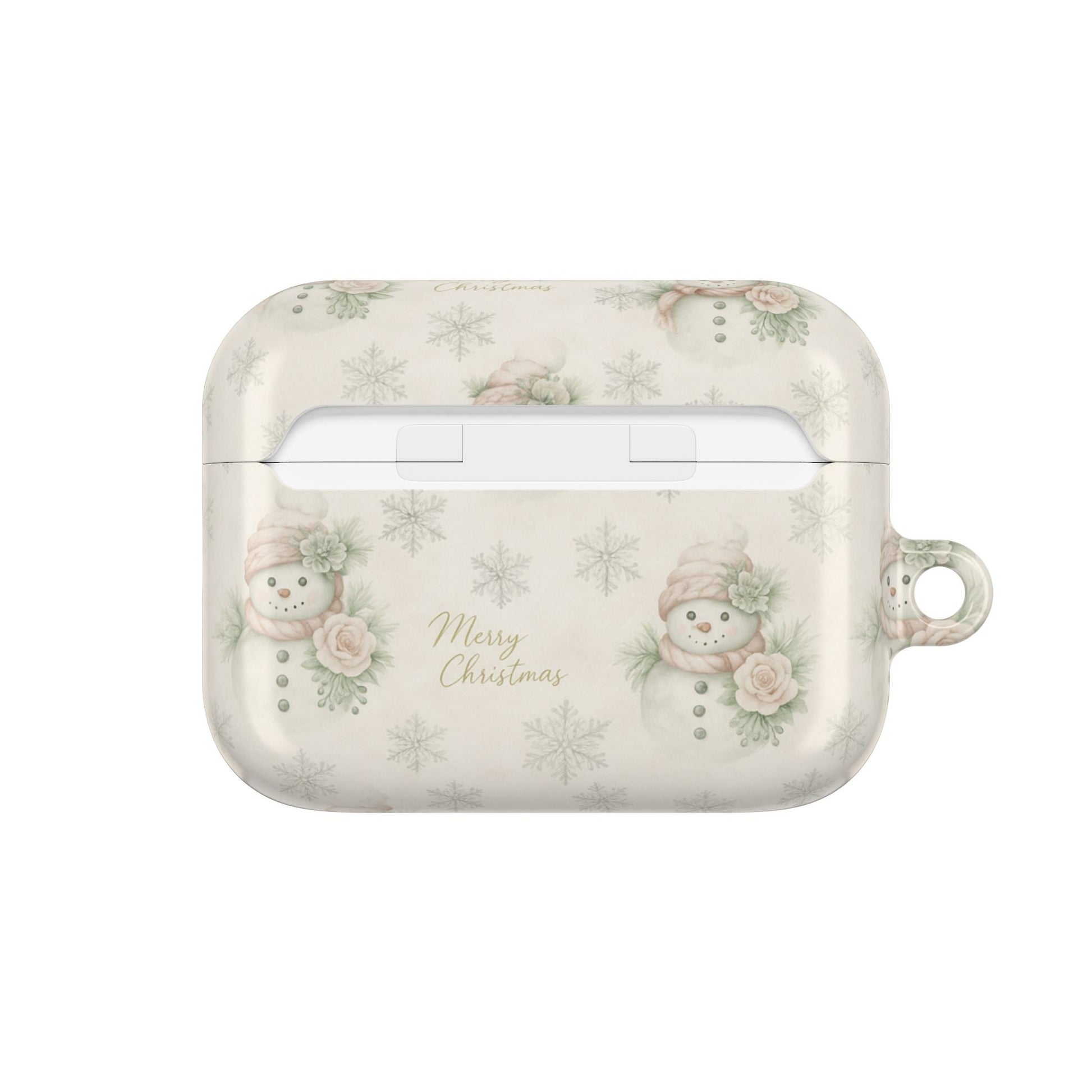 Snowman Christmas AirPod Case — 'Merry Christmas' Holiday Protective Cover - Southern Belle & Sea