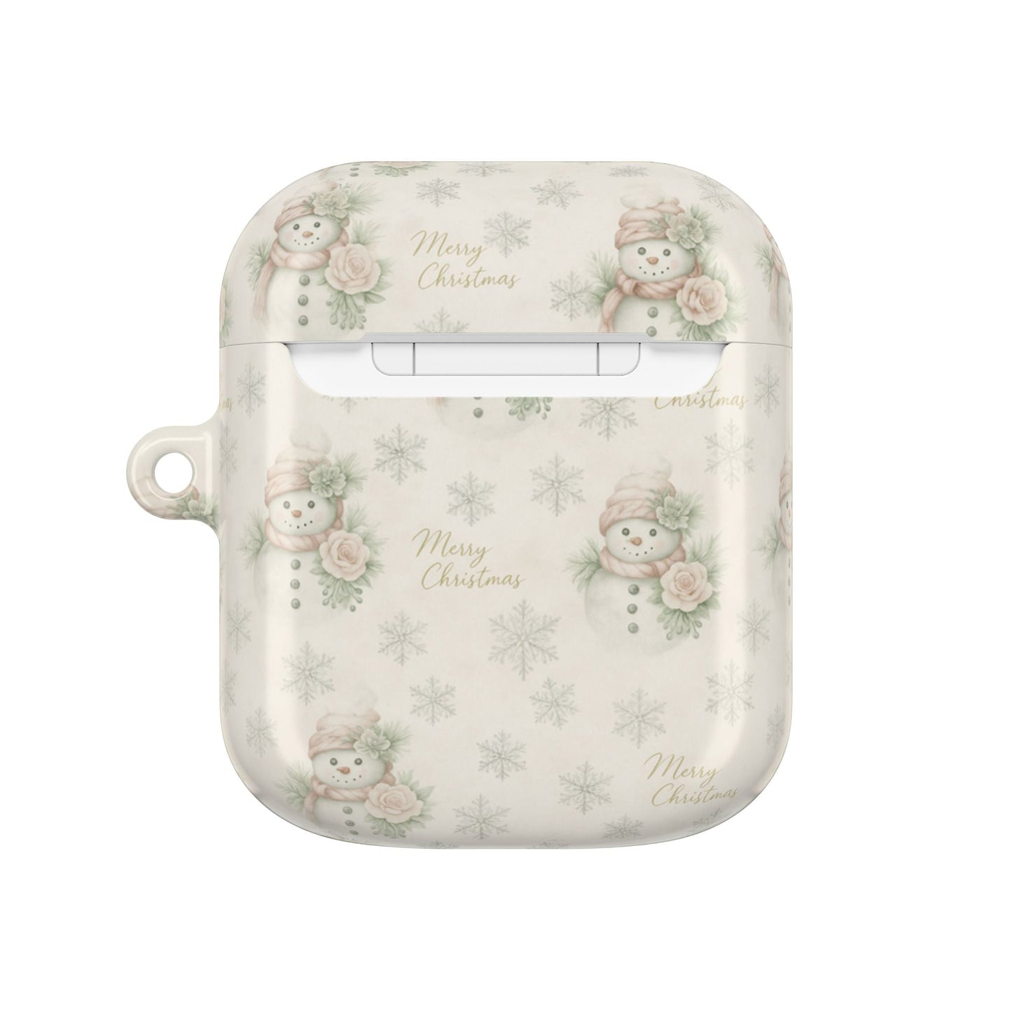 Snowman Christmas AirPod Case — 'Merry Christmas' Holiday Protective Cover - Southern Belle & Sea