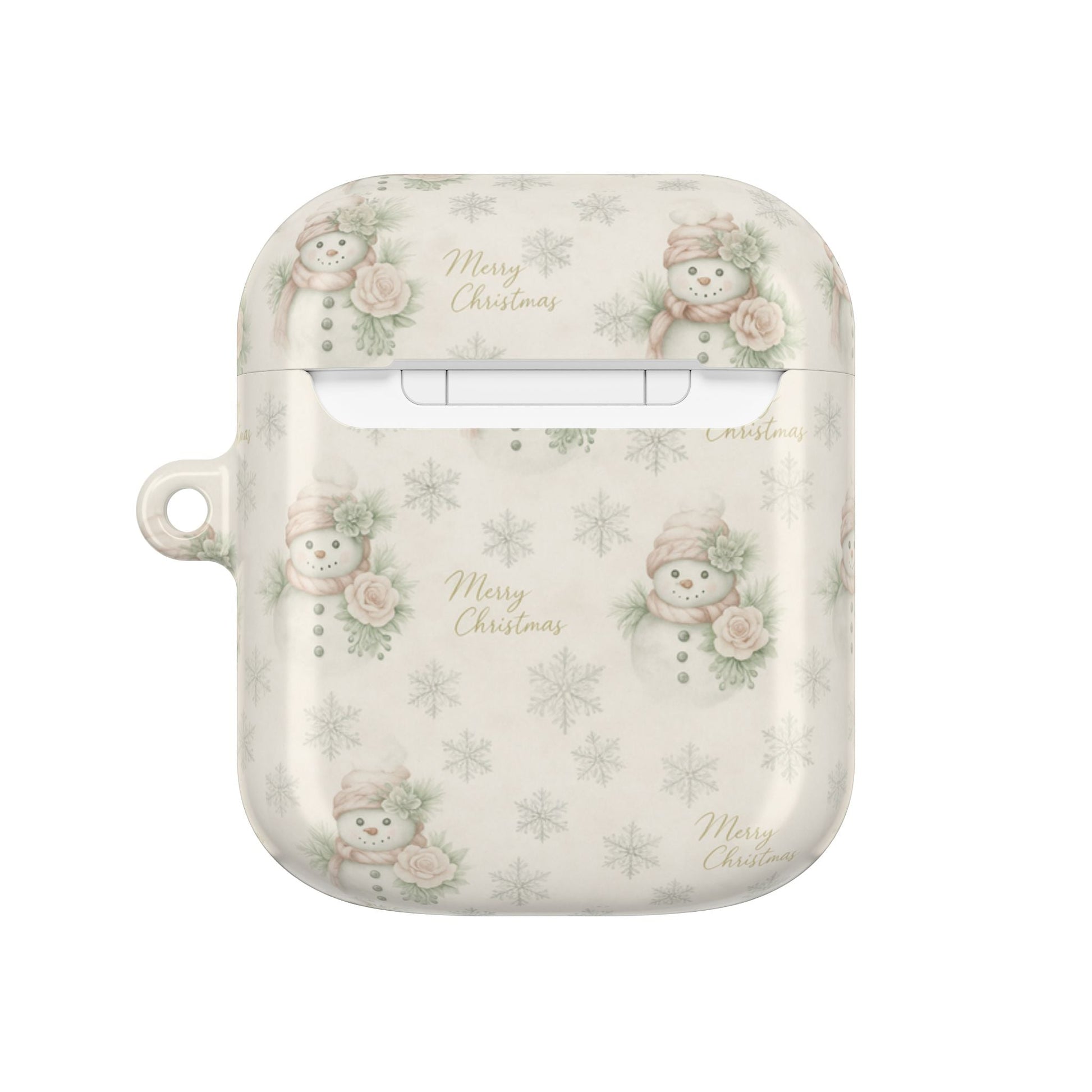 Snowman Christmas AirPod Case — 'Merry Christmas' Holiday Protective Cover - Southern Belle & Sea