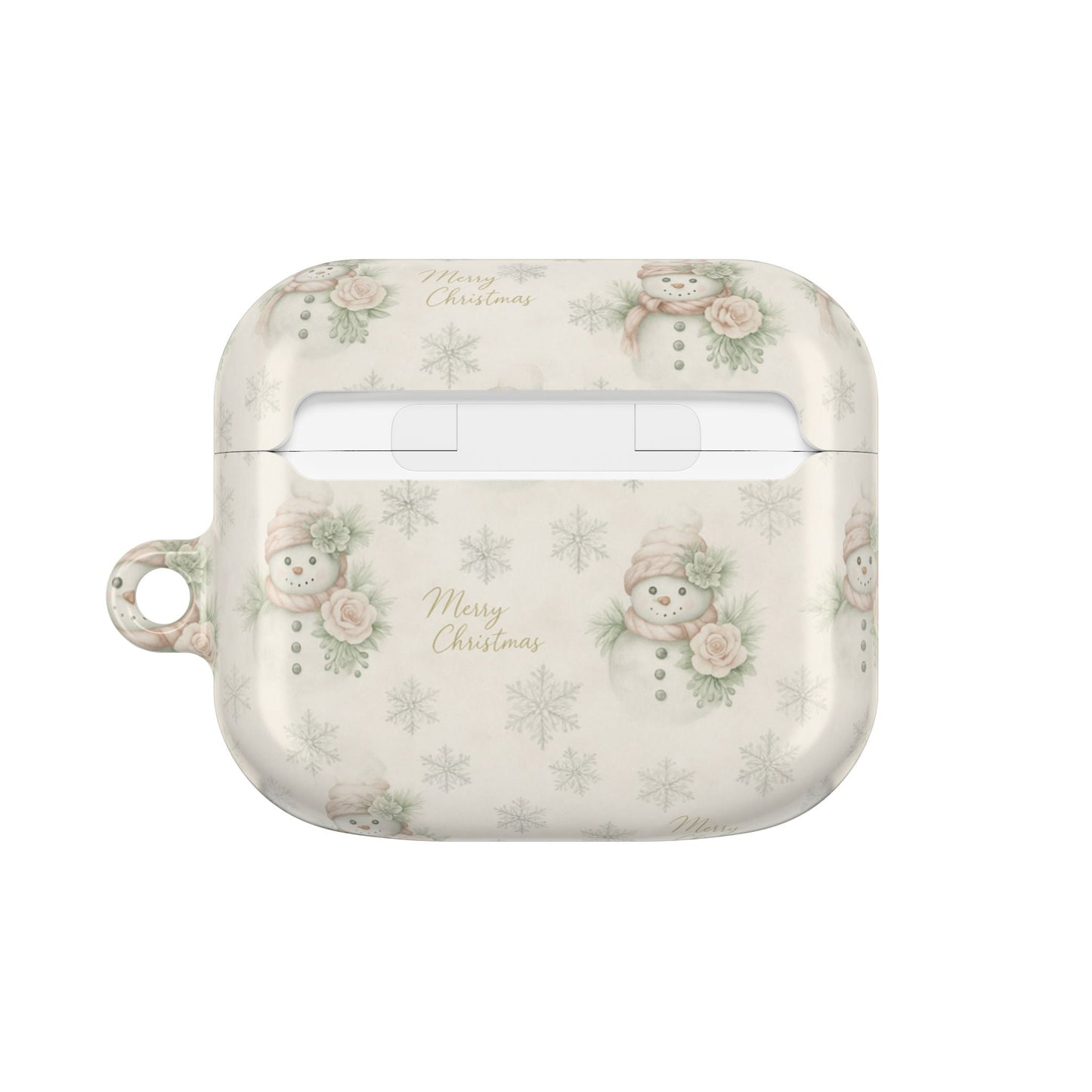 Snowman Christmas AirPod Case — 'Merry Christmas' Holiday Protective Cover - Southern Belle & Sea