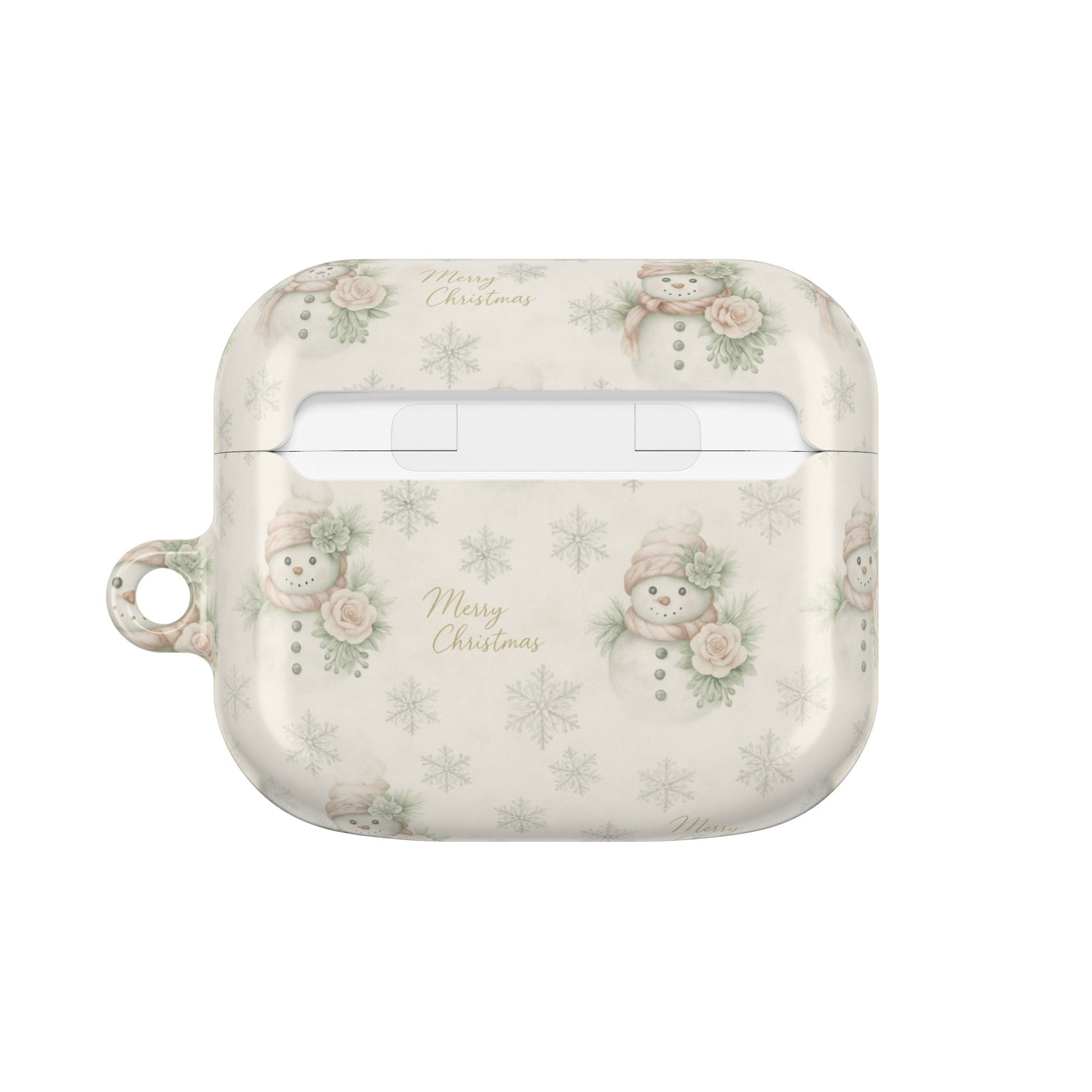 Snowman Christmas AirPod Case — 'Merry Christmas' Holiday Protective Cover - Southern Belle & Sea