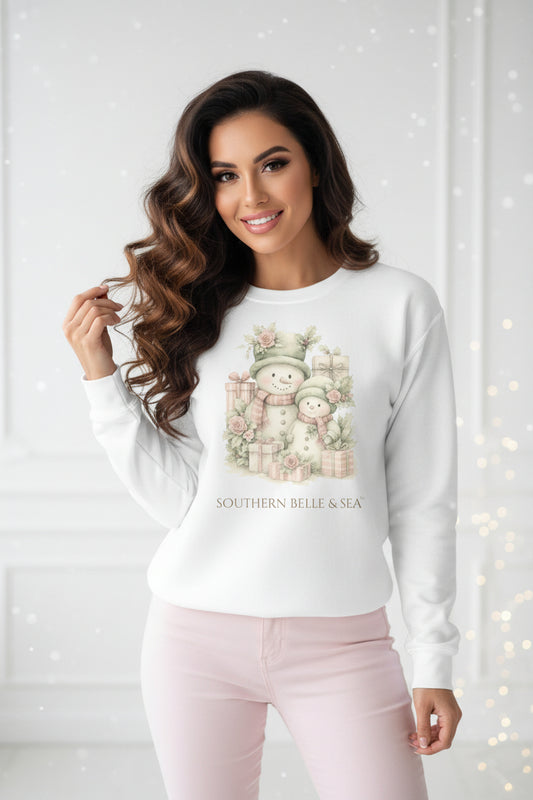 SNOWMEN CHRISTMAS SWEATSHIRT - Southern Belle & Sea