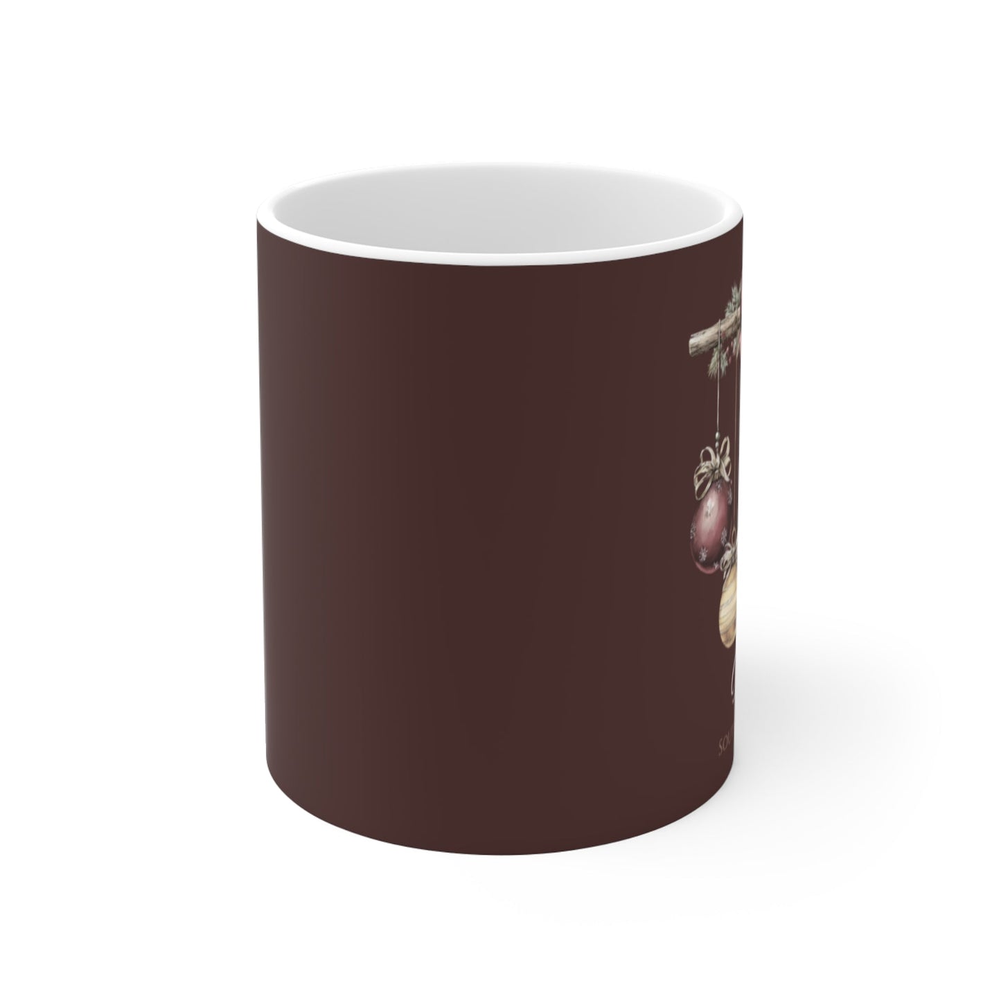 Snowy Grace Clear Glass Mug (10oz) — Snowy Grace Collection | Southern Belle & Sea™ - Southern Belle & Sea