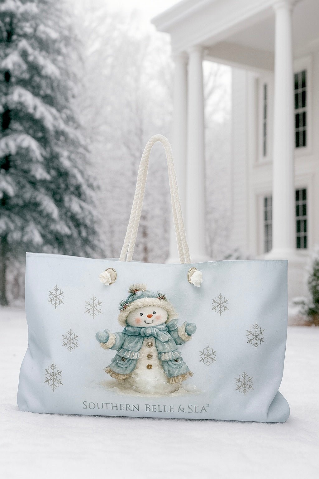 Snowy Grace Weekender Tote — Snowy Grace Series | Southern Belle & Sea™ - Southern Belle & Sea