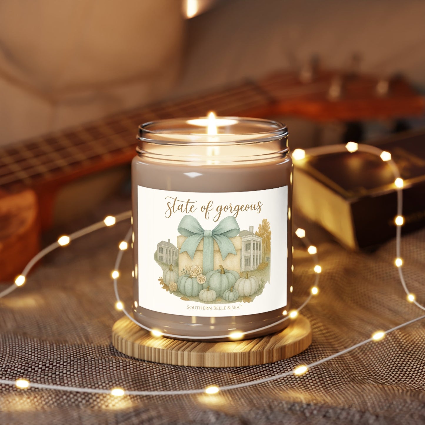 STATE OF GORGEOUS — Fall Pumpkin Candle (9oz Jar) — HelloFall Collection | Southern Belle & Sea™ - Southern Belle & Sea