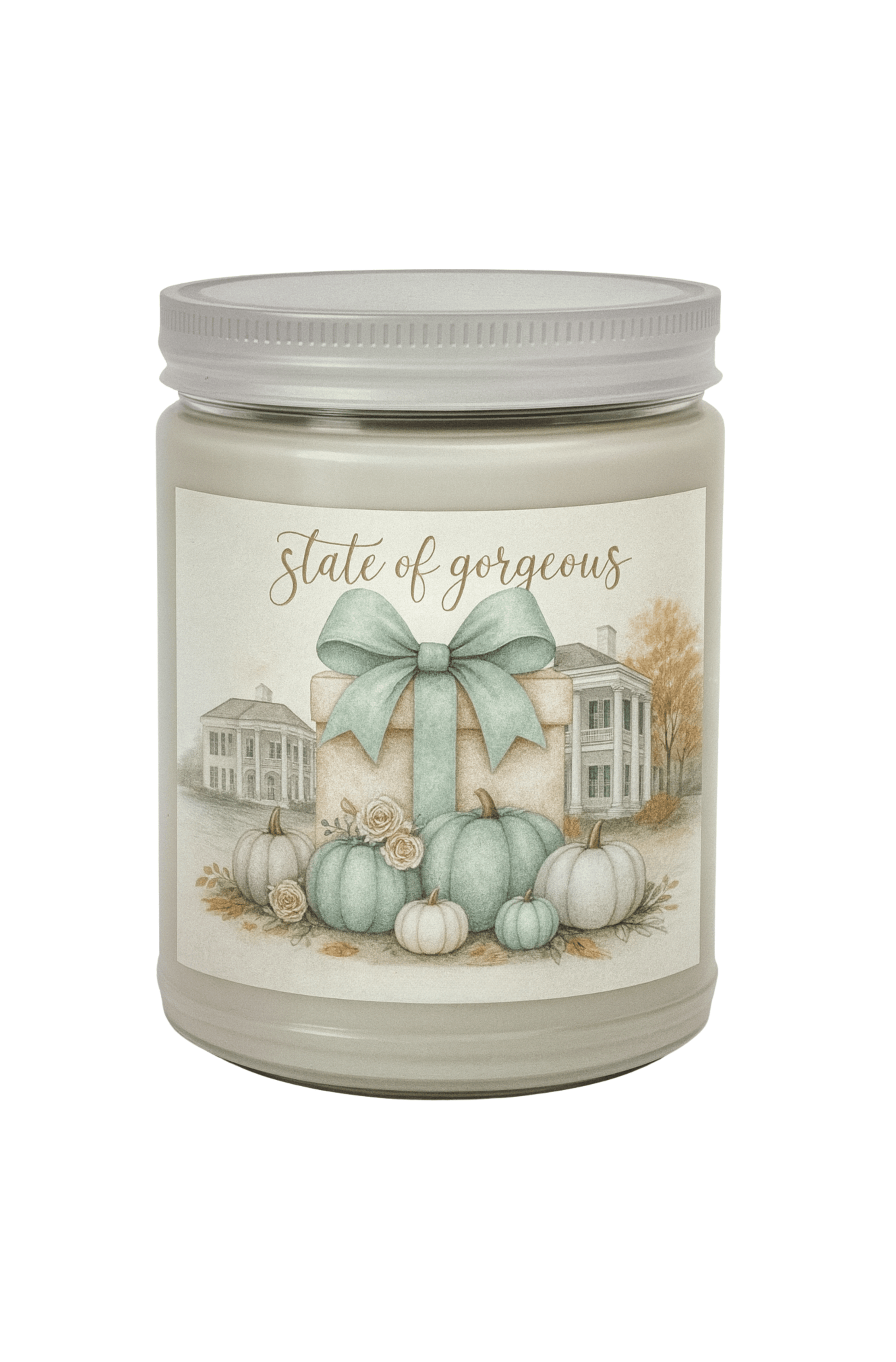 STATE OF GORGEOUS — Fall Pumpkin Candle (9oz Jar) — HelloFall Collection | Southern Belle & Sea™ - Southern Belle & Sea