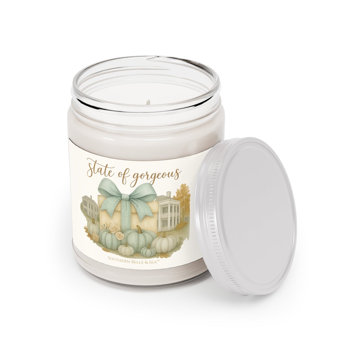 STATE OF GORGEOUS — Fall Pumpkin Candle (9oz Jar) — HelloFall Collection | Southern Belle & Sea™ - Southern Belle & Sea