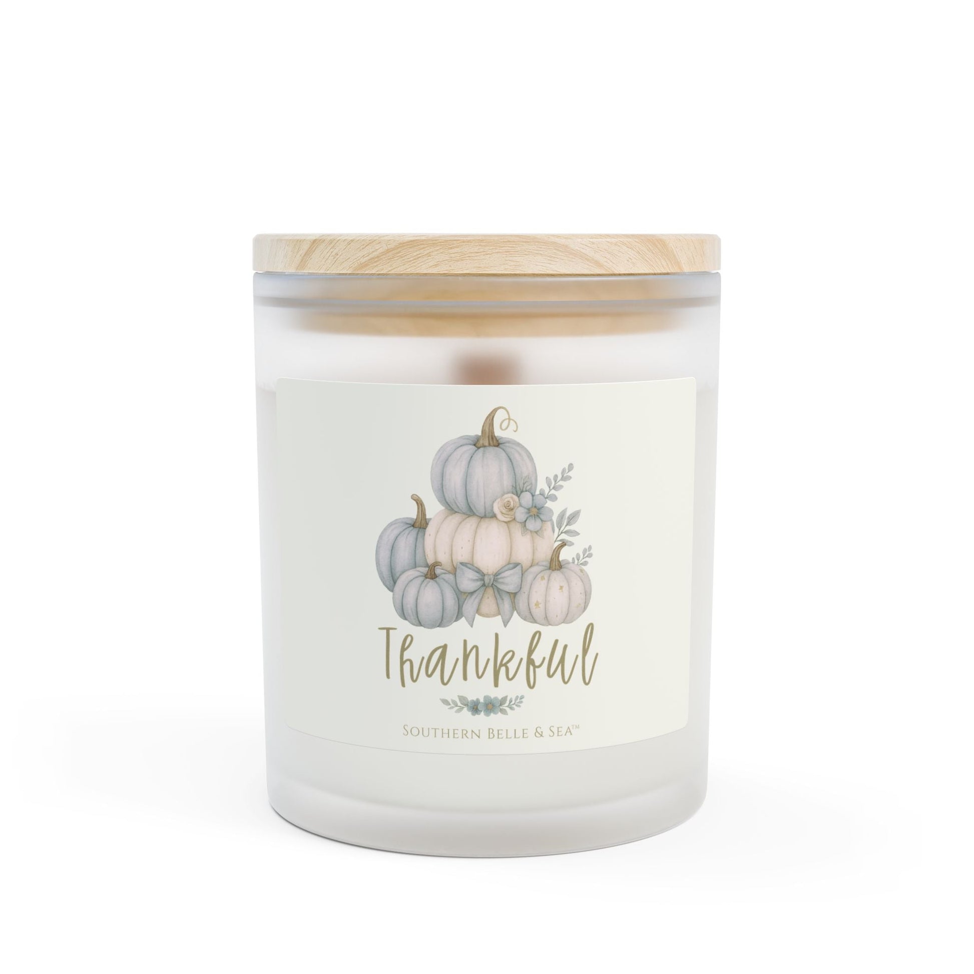 THANKFUL Candle (Blue Pumpkin Floral) — Virtue Collection | Southern Belle & Sea™ - Southern Belle & Sea