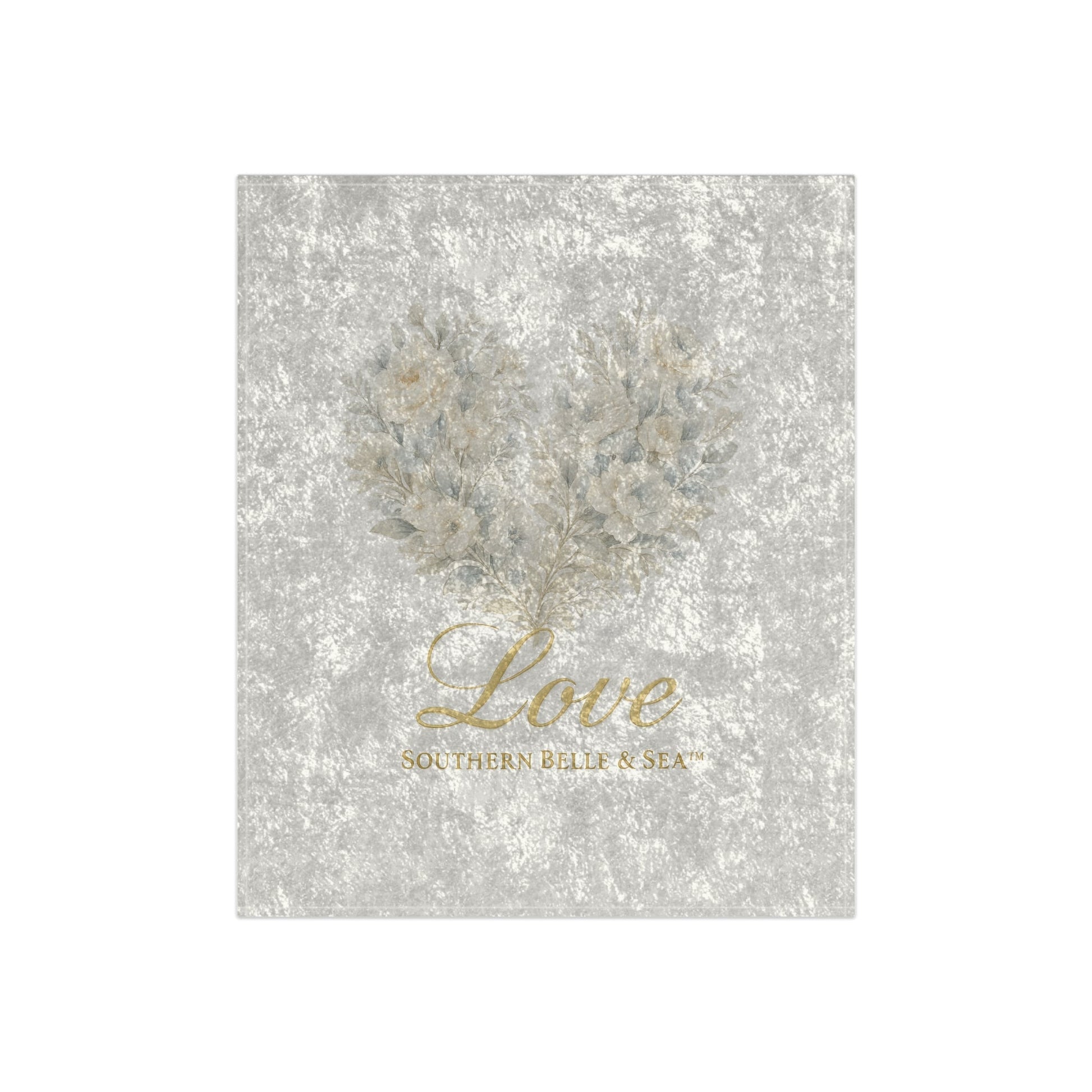 Vintage “Love” Crushed Velvet Throw Blanket | Southern Belle & Sea™ - Southern Belle & Sea