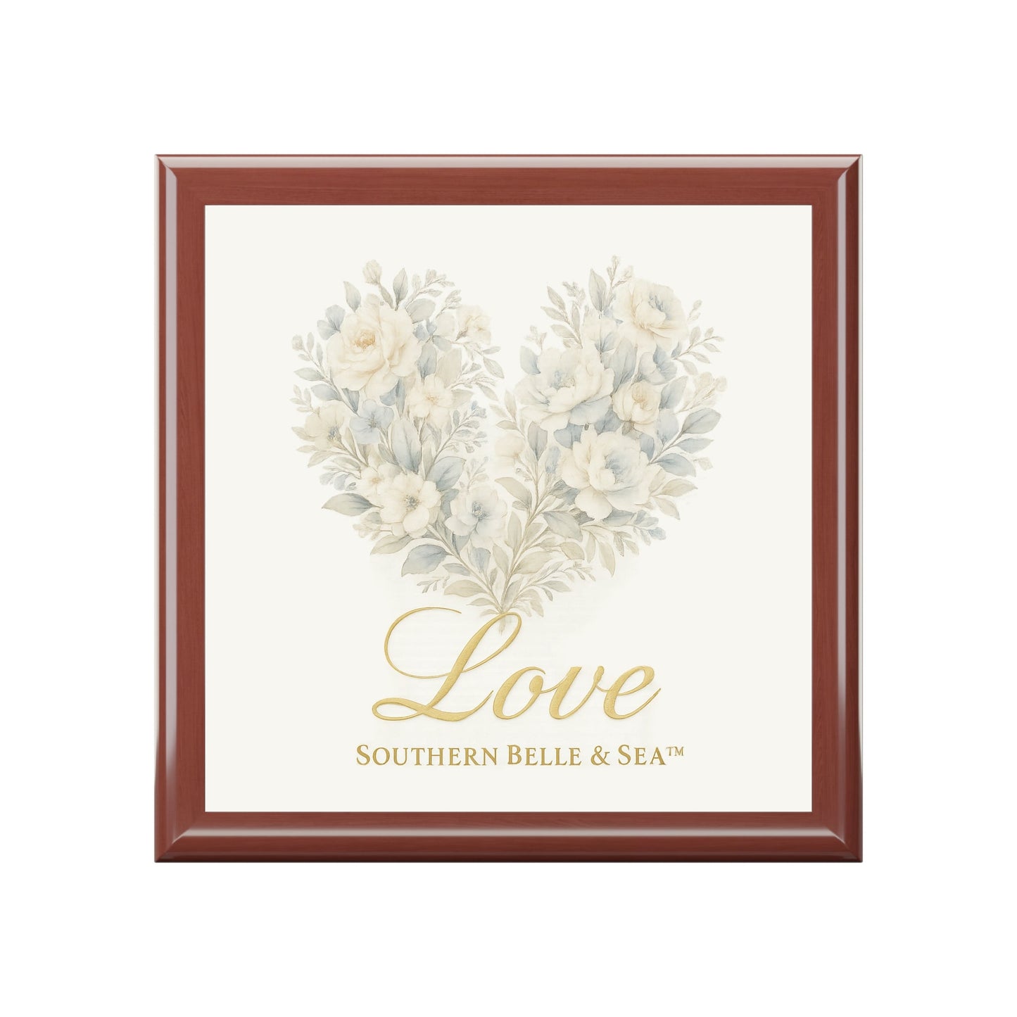 Vintage "LOVE" Floral Heart Jewelry Box | Southern Belle & Sea™ - Southern Belle & Sea