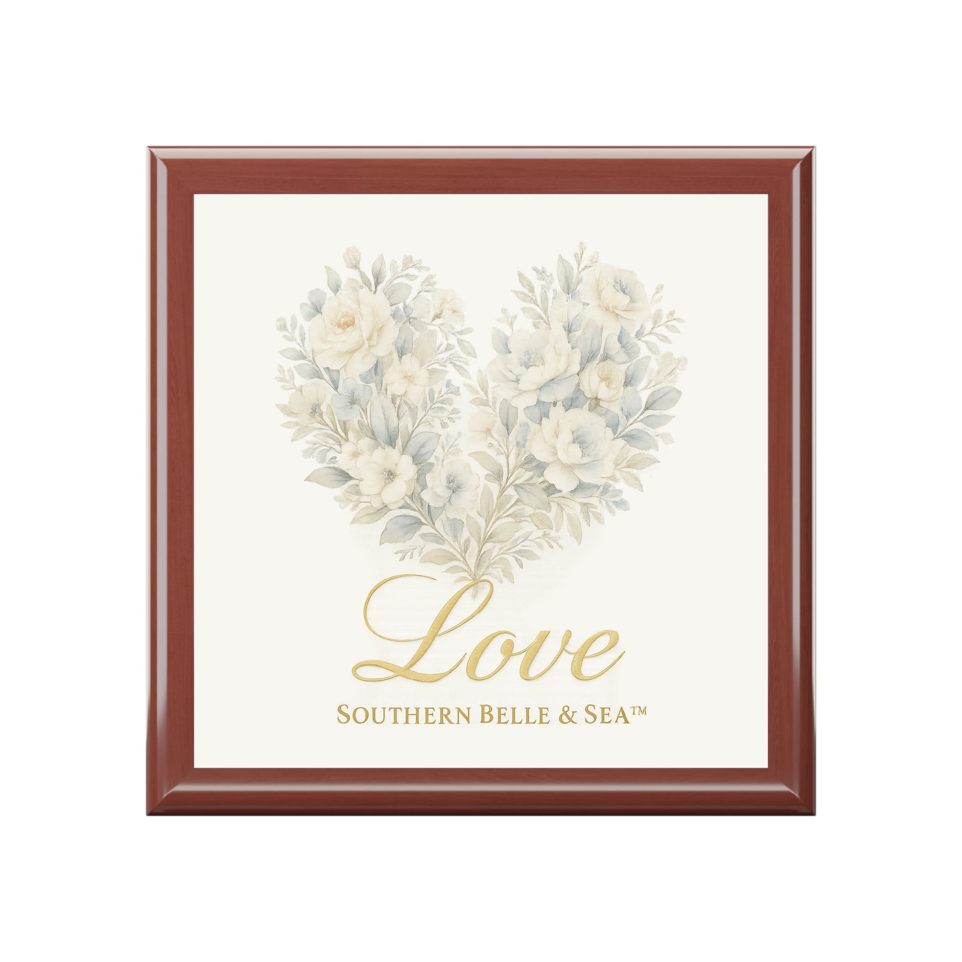 Vintage "LOVE" Floral Heart Jewelry Box | Southern Belle & Sea™ - Southern Belle & Sea