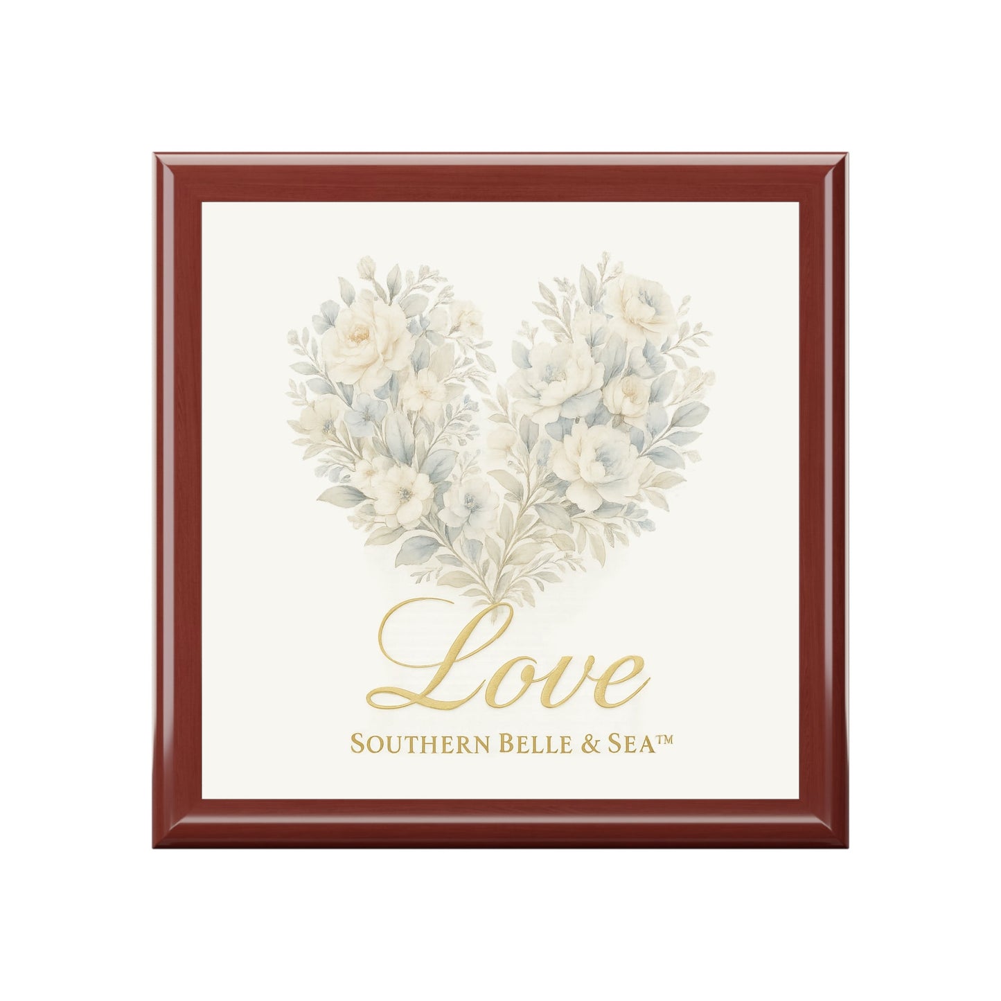Vintage "LOVE" Floral Heart Jewelry Box | Southern Belle & Sea™ - Southern Belle & Sea