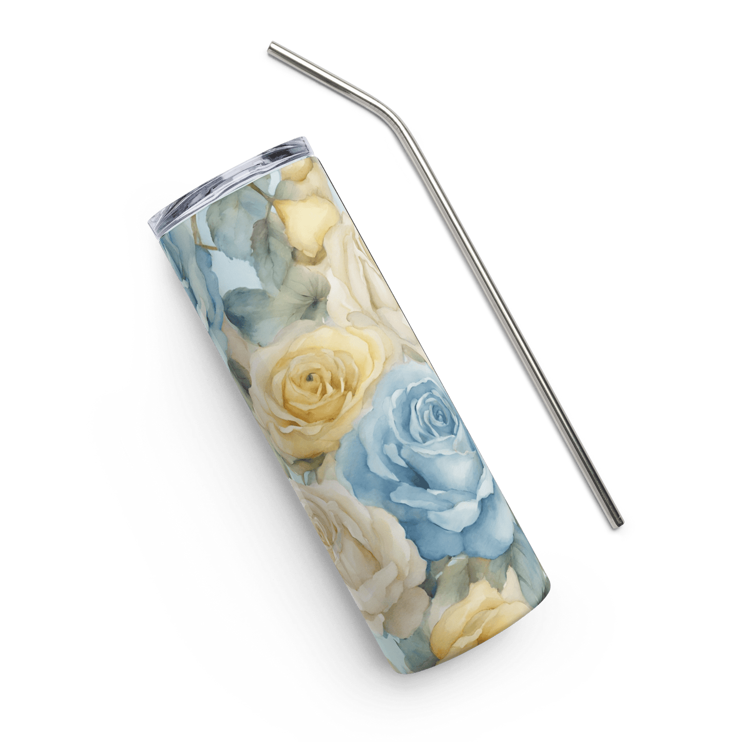 Vintage Rose Stainless Steel Tumbler — Southern Summer Roses | Southern Belle & Sea™ - Southern Belle & Sea