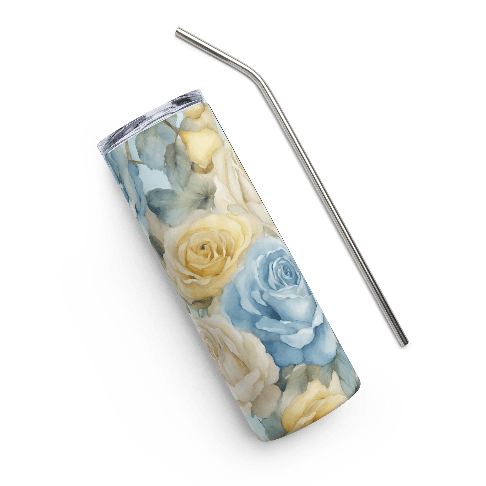 Vintage Rose Stainless Steel Tumbler — Southern Summer Roses | Southern Belle & Sea™ - Southern Belle & Sea