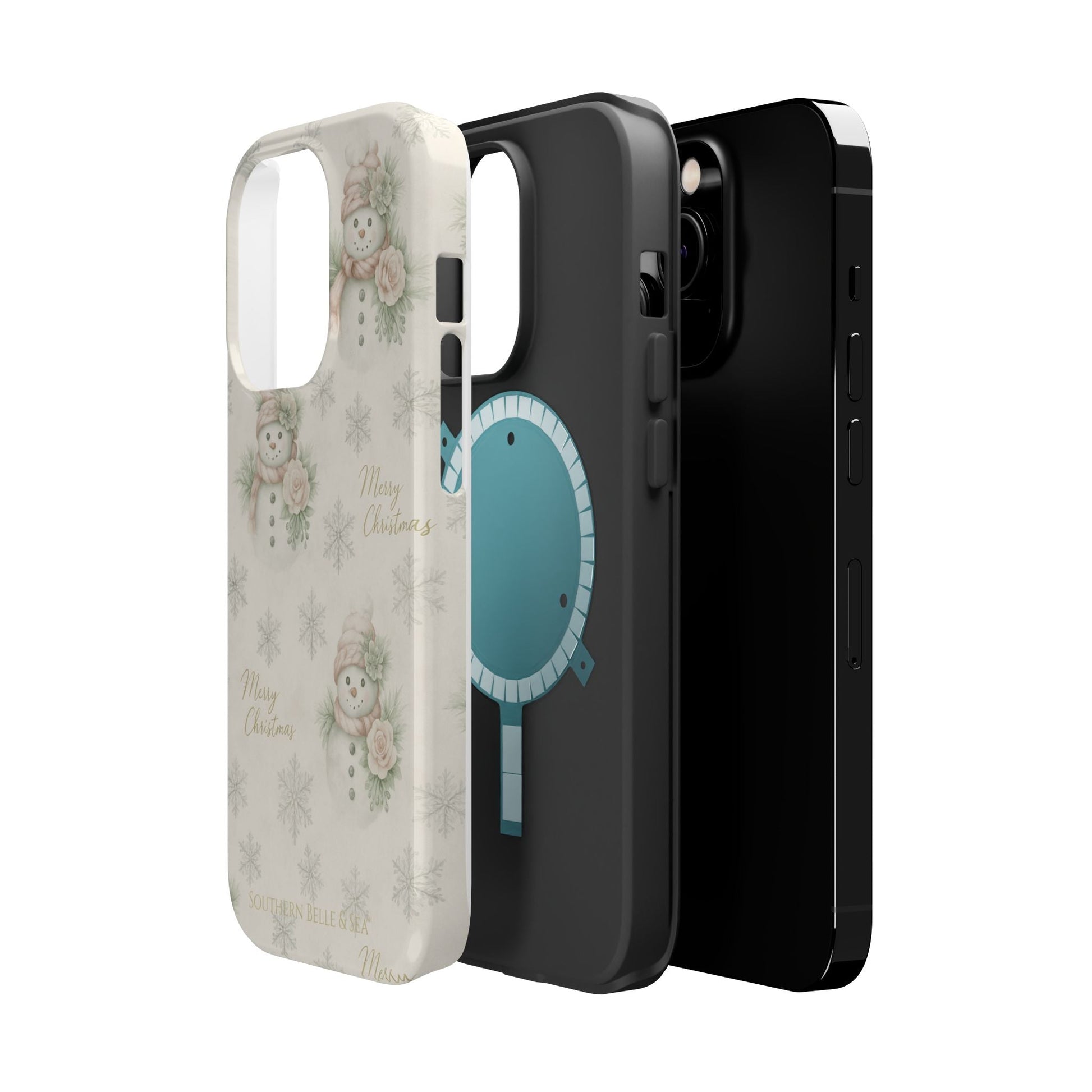 Vintage Snowman iPhone Case — Snowman & Winter Grace | Southern Belle & Sea™ - Southern Belle & Sea